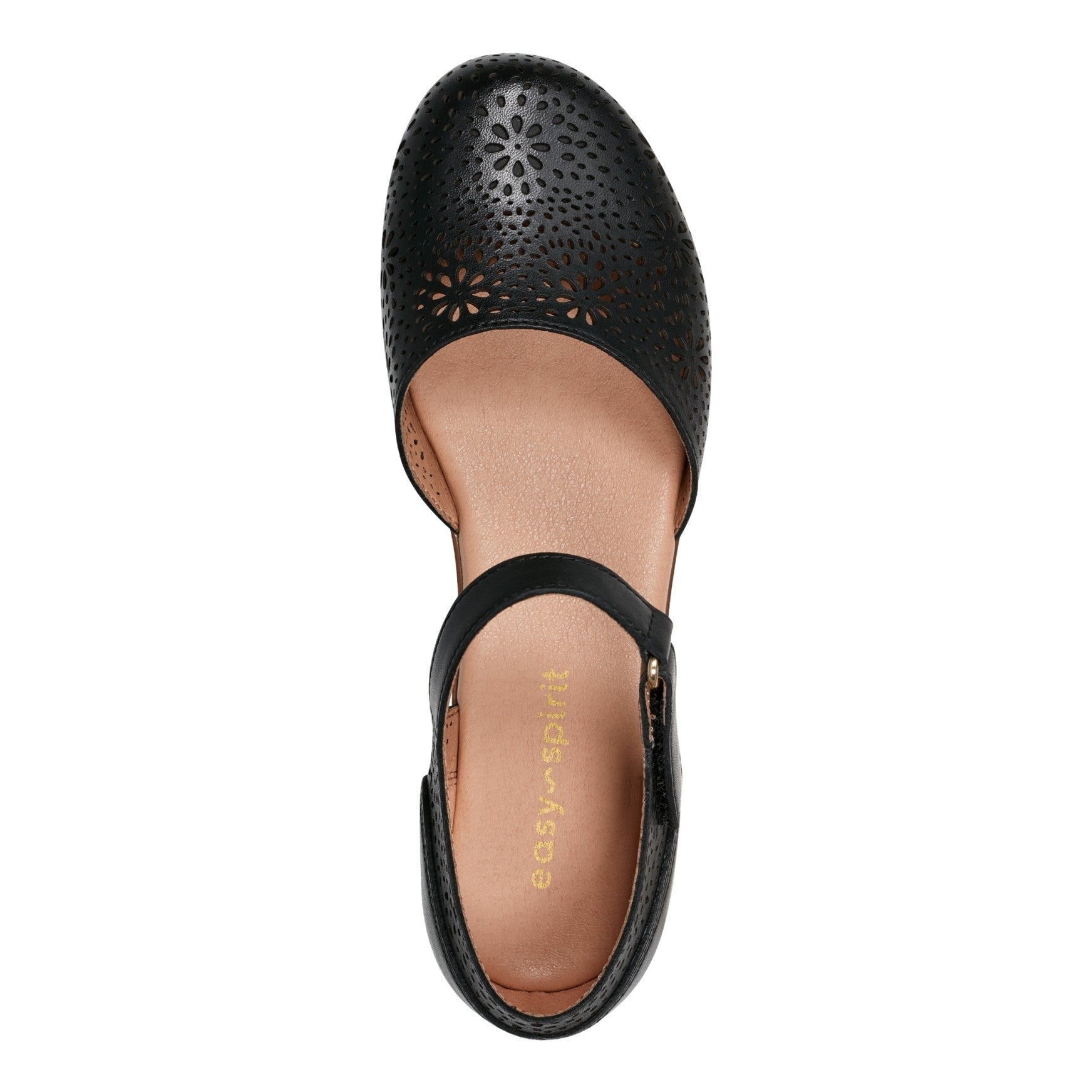 Easy Spirit Denita Mary Jane Dress Comfortable Cushioned Arch Support Women's Dress Shoe - Black Leather - 5