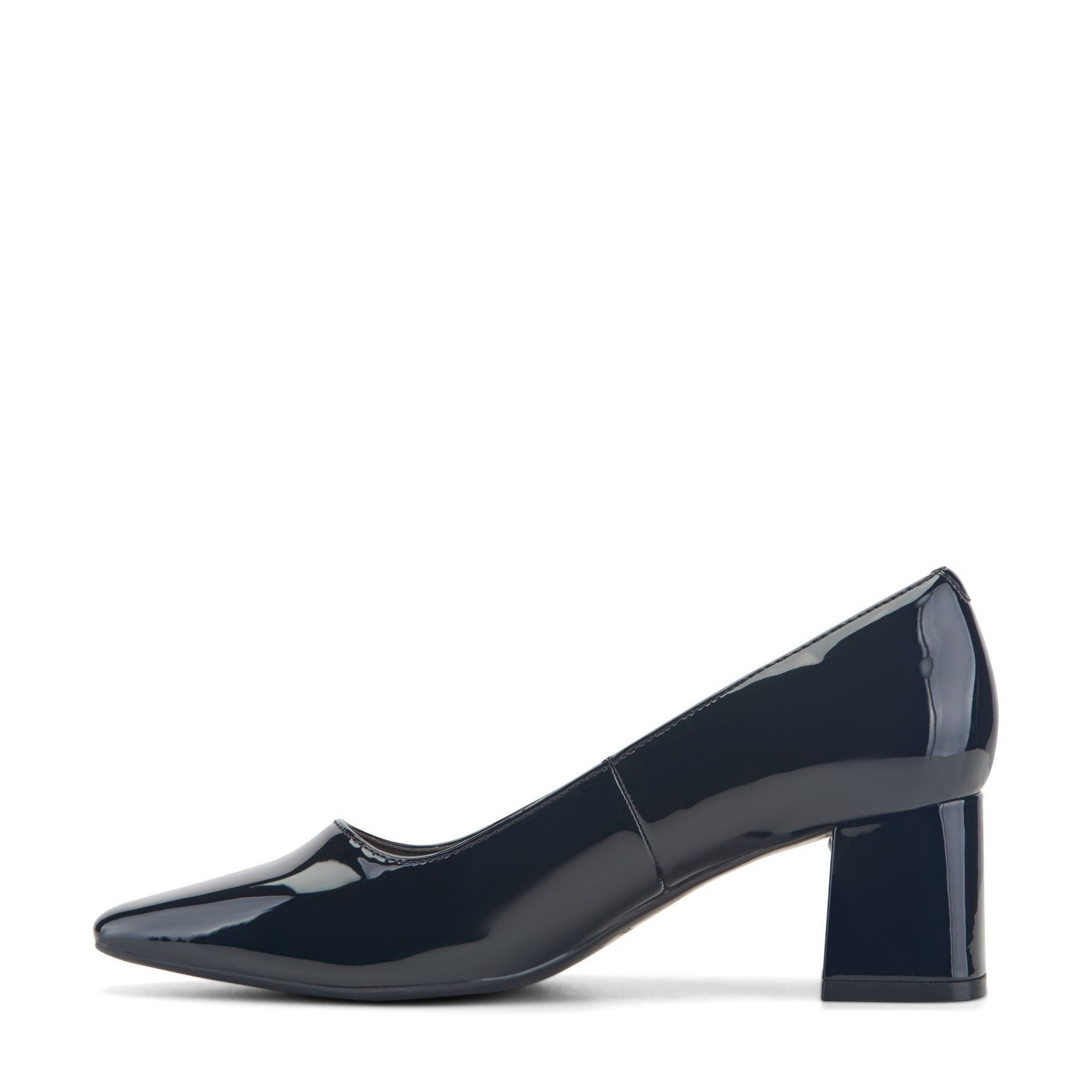 Easy Spirit Dorian Cushioned Arch-Support Block Heel Women's Dress Pump - Black Patent - 4