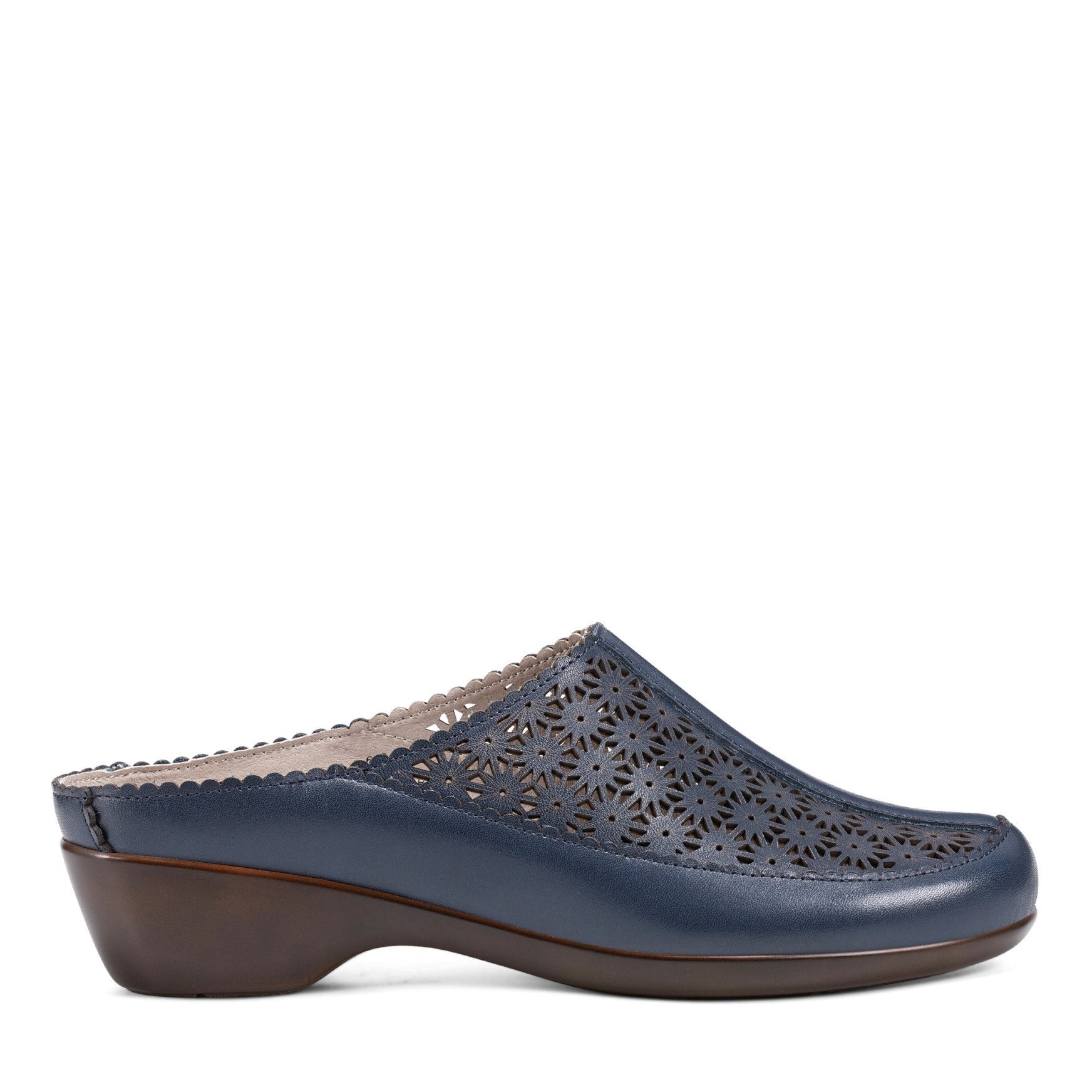 Easy Spirit Dusk Mule Cushioned Arch Support Women's Casual Mule - Navy Leather - 1