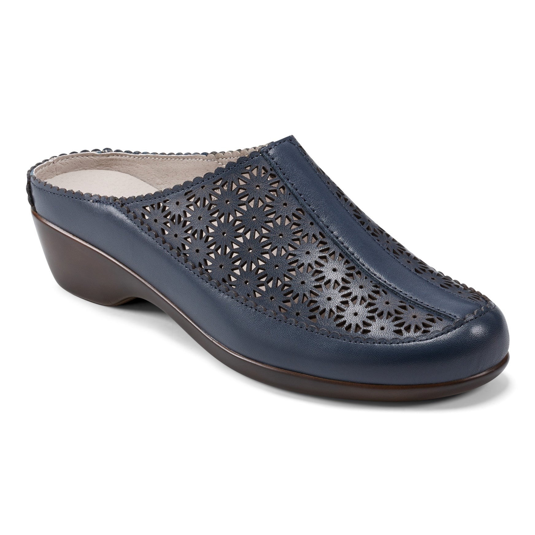 Easy Spirit Dusk Mule Cushioned Arch Support Women's Casual Mule - Navy Leather - 2