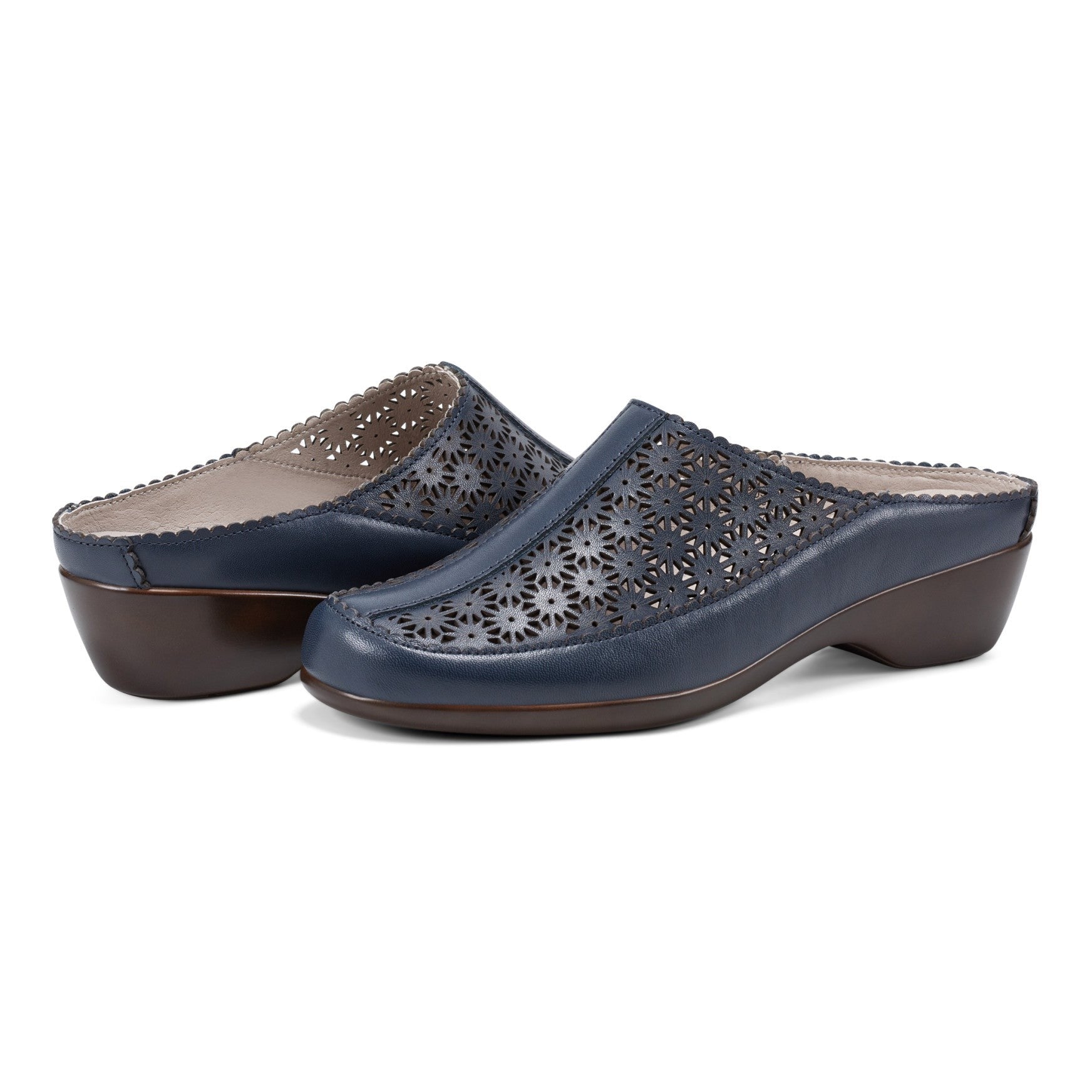 Easy Spirit Dusk Mule Cushioned Arch Support Women's Casual Mule - Navy Leather - 7