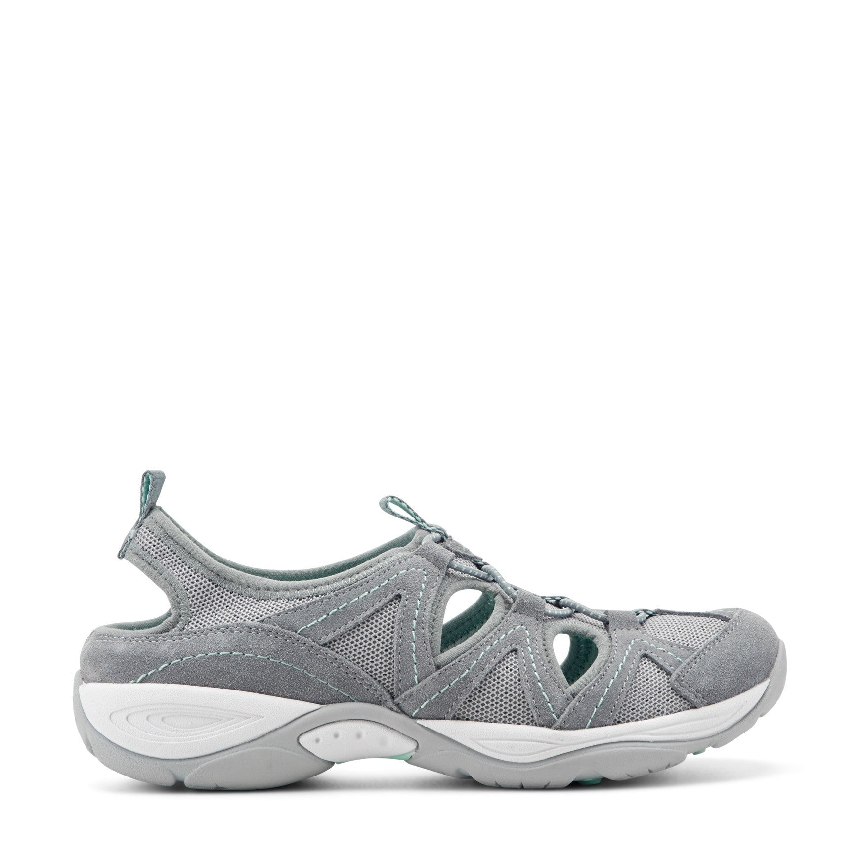Easy Spirit Earthen Cushioned Arch Support Women's Walking Shoe - Grey Multi Suede - 1