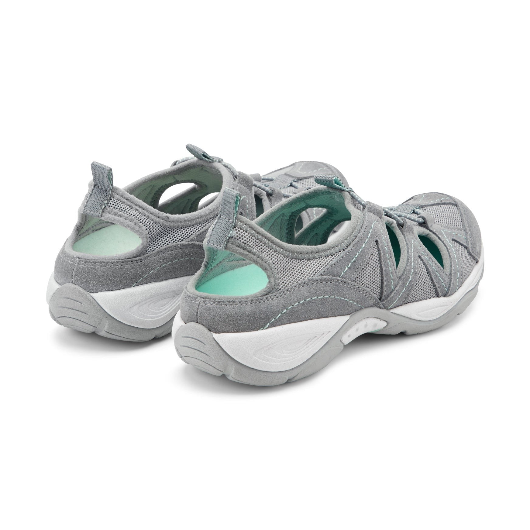 Easy Spirit Earthen Cushioned Arch Support Women's Walking Shoe - Grey Multi Suede - 3