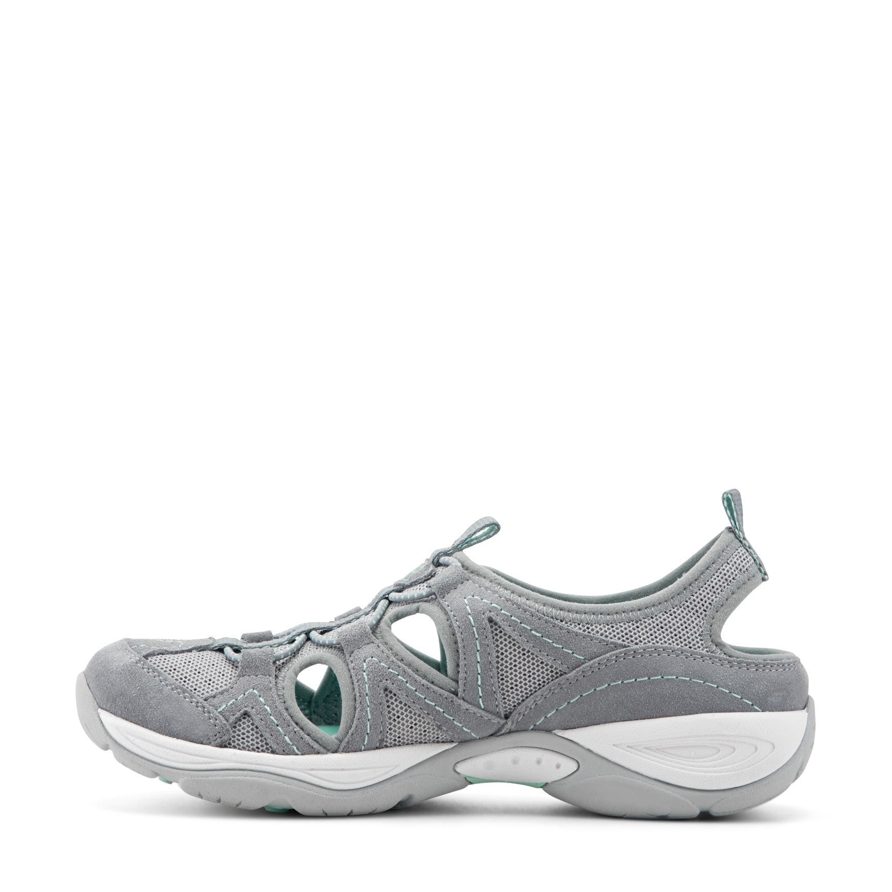 Easy Spirit Earthen Cushioned Arch Support Women's Walking Shoe - Grey Multi Suede - 4
