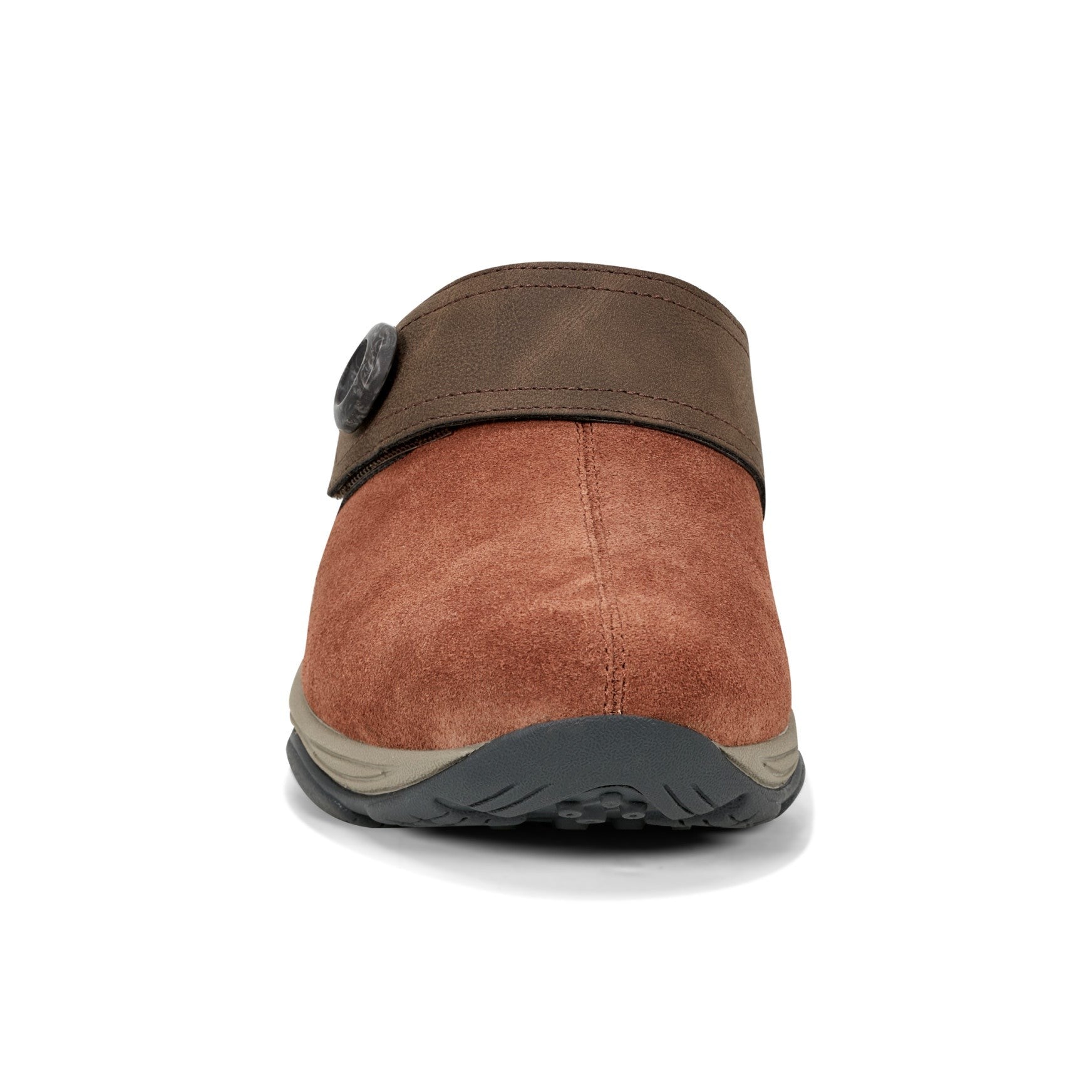 Easy Spirit Edline Cushioned Arch-Support Slip-On Women's Clog - Brown Suede - 3