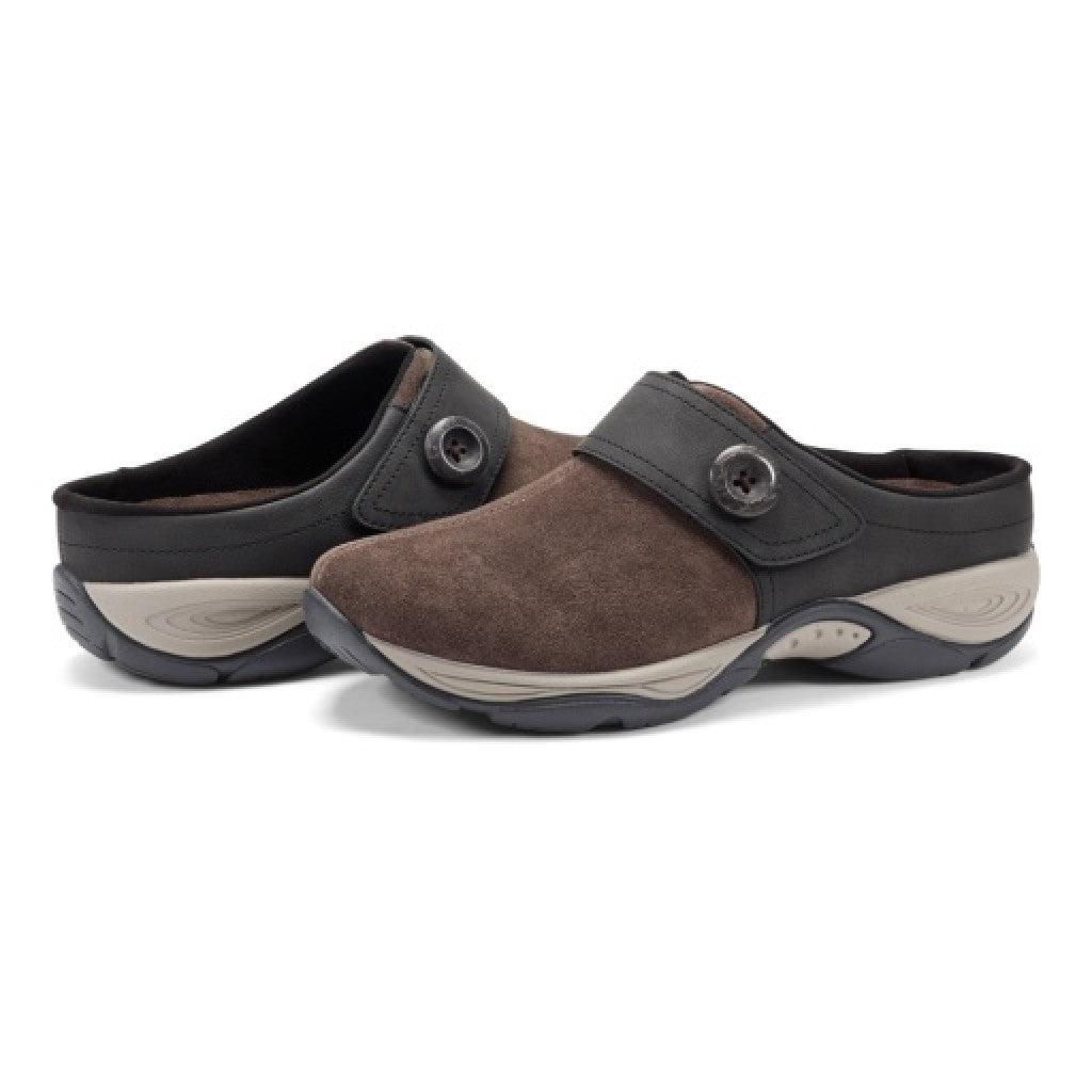 Easy Spirit Edline Cushioned Arch-Support Slip-On Women's Clog - Dark Brown - 6