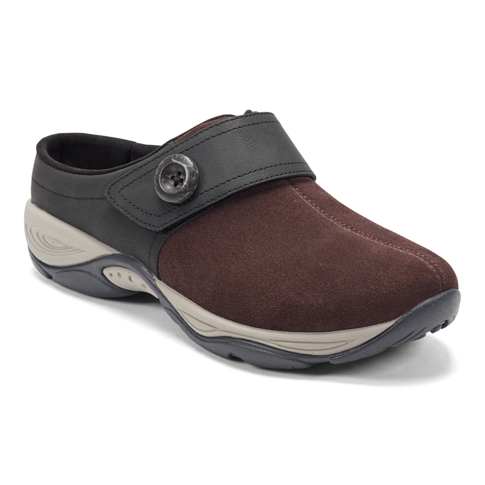 Easy Spirit Edline Cushioned Arch-Support Slip-On Women's Clog - Red Suede - 2