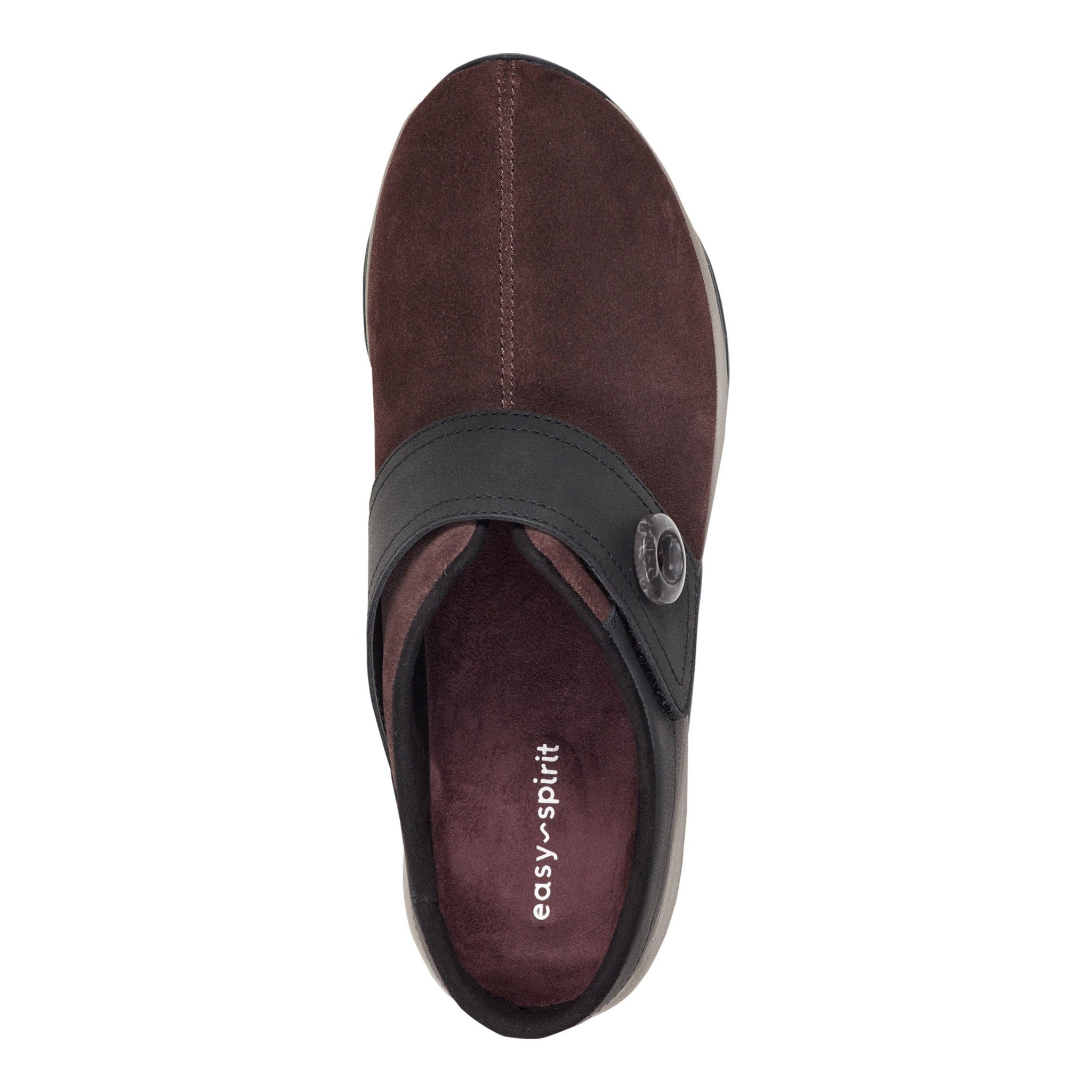 Easy Spirit Edline Cushioned Arch-Support Slip-On Women's Clog - Red Suede - 5