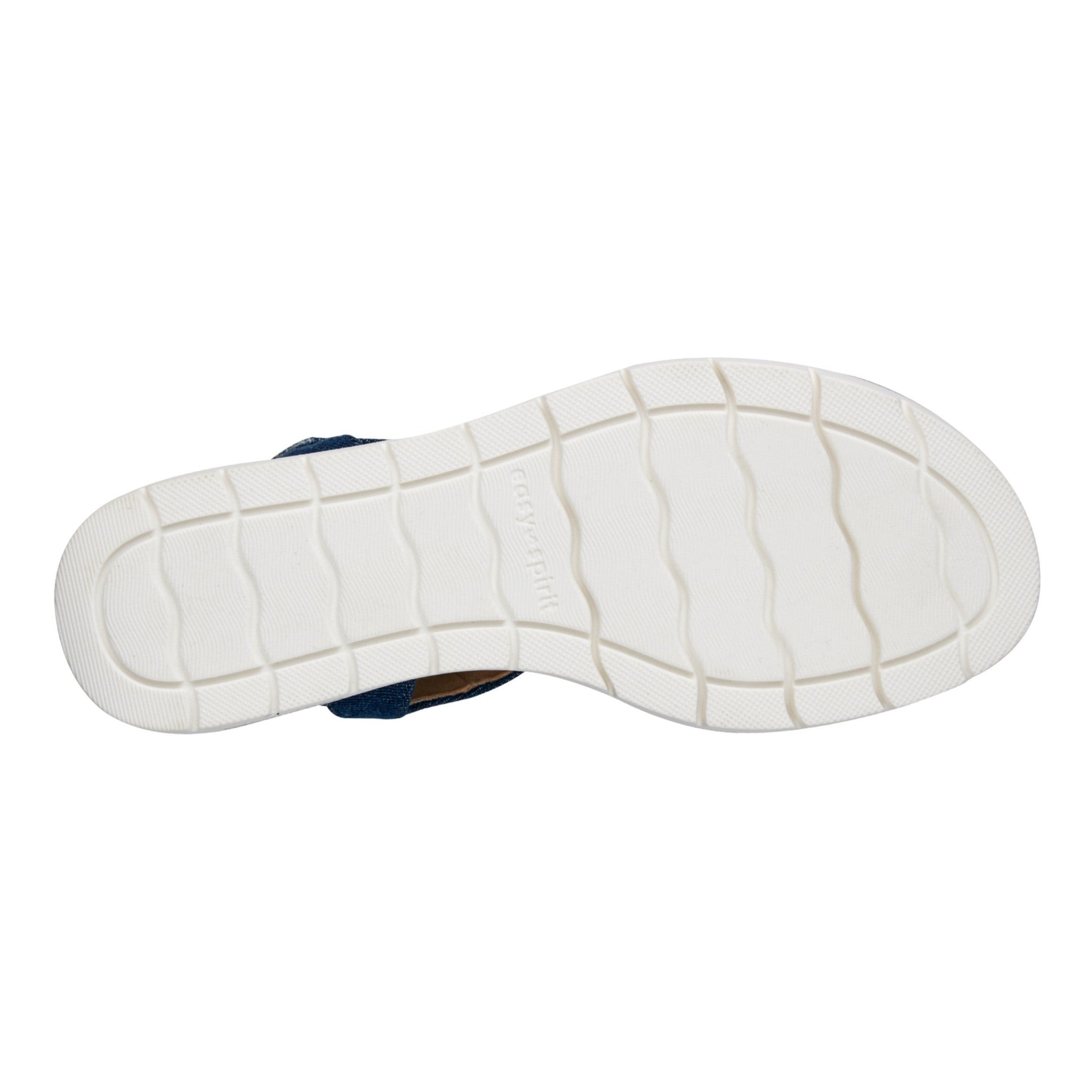 Easy Spirit Edythe Wedge Sandal Cushioned Arch Support Women's Wedge Sandal - Denim/white Multi - 6