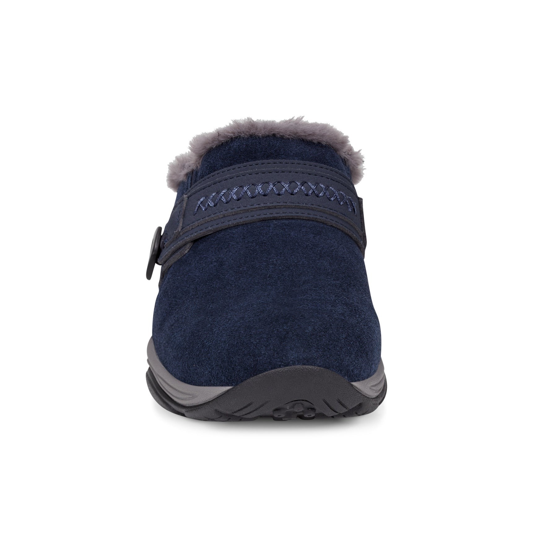 Easy Spirit Elinn Cushioned Arch-Support Slip-On Women's Clog - Navy Suede - 3