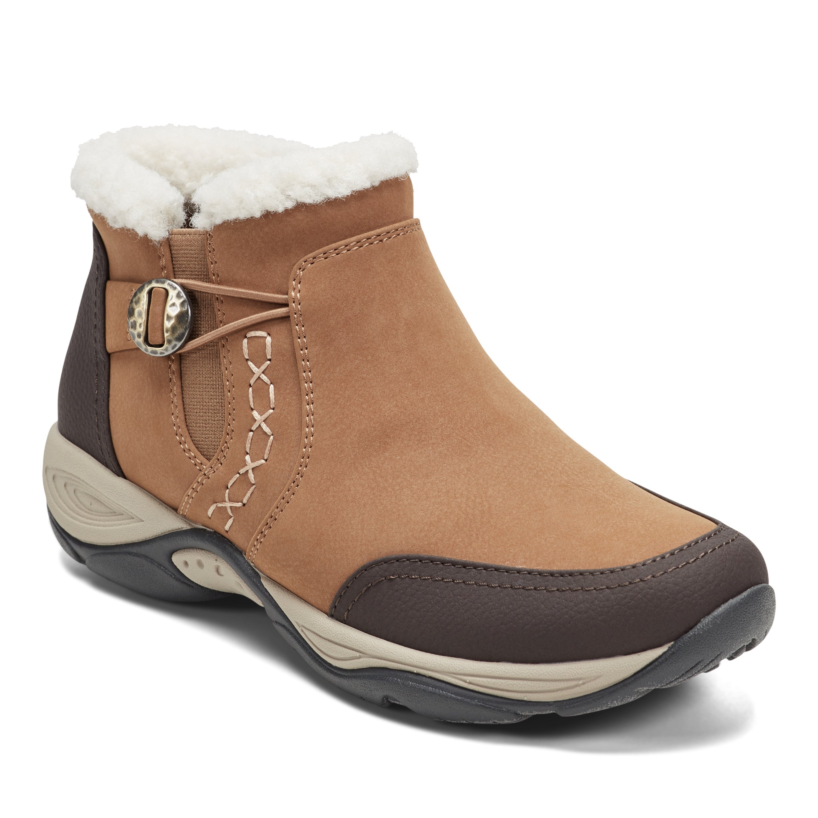 Easy Spirit Erique Cushioned Arch Support Cold Weather Bootie Women's - Brown/Black - View 2