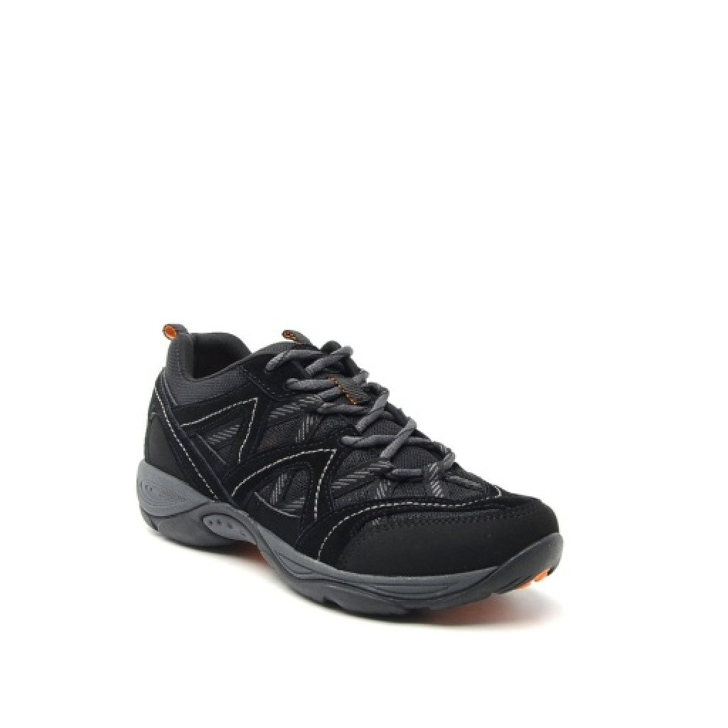 Easy Spirit Exploremap Cushioned Arch Support Lace-Up Women's Walking Shoe - Black - 8