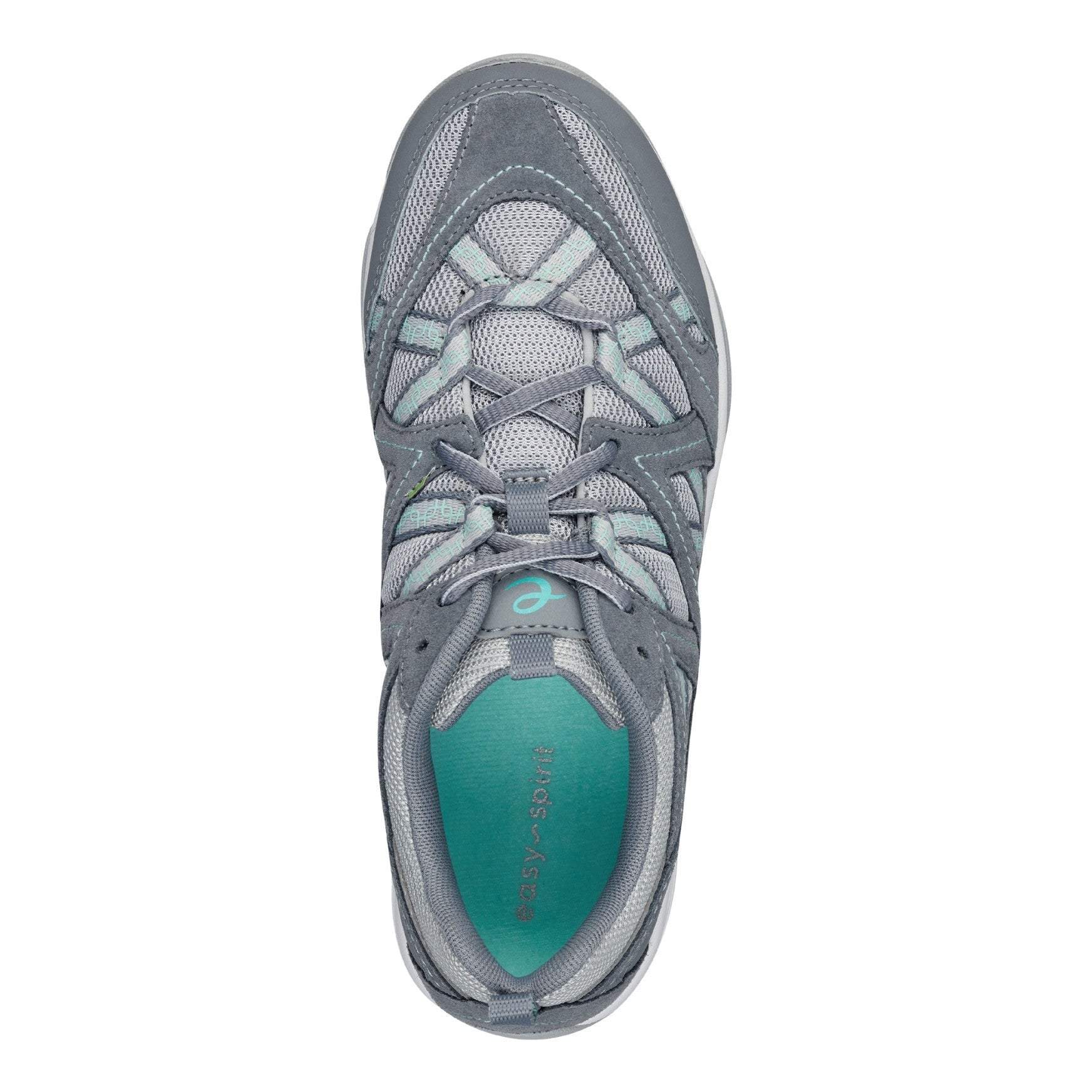 Easy Spirit Exploremap Cushioned Arch Support Lace-Up Women's Walking Shoe - Grey Multi Nubuck - 5