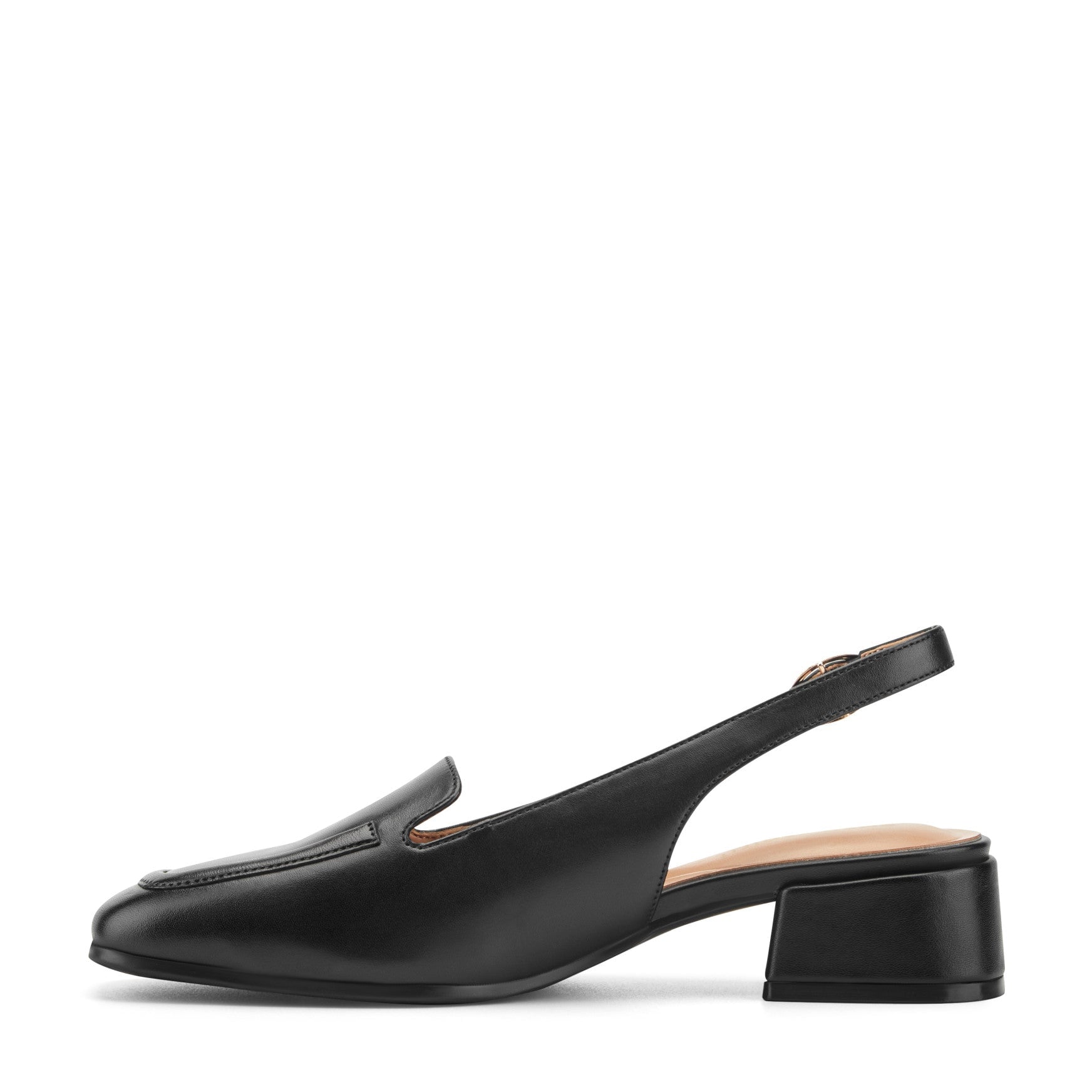 Easy Spirit Farida Women's Black Leather Slingback Loafers - Black Leather - View 4