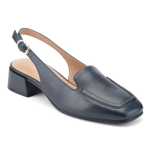 Easy Spirit Farida Women's Leather Slingback Loafers - Dark Blue Leather - View 1