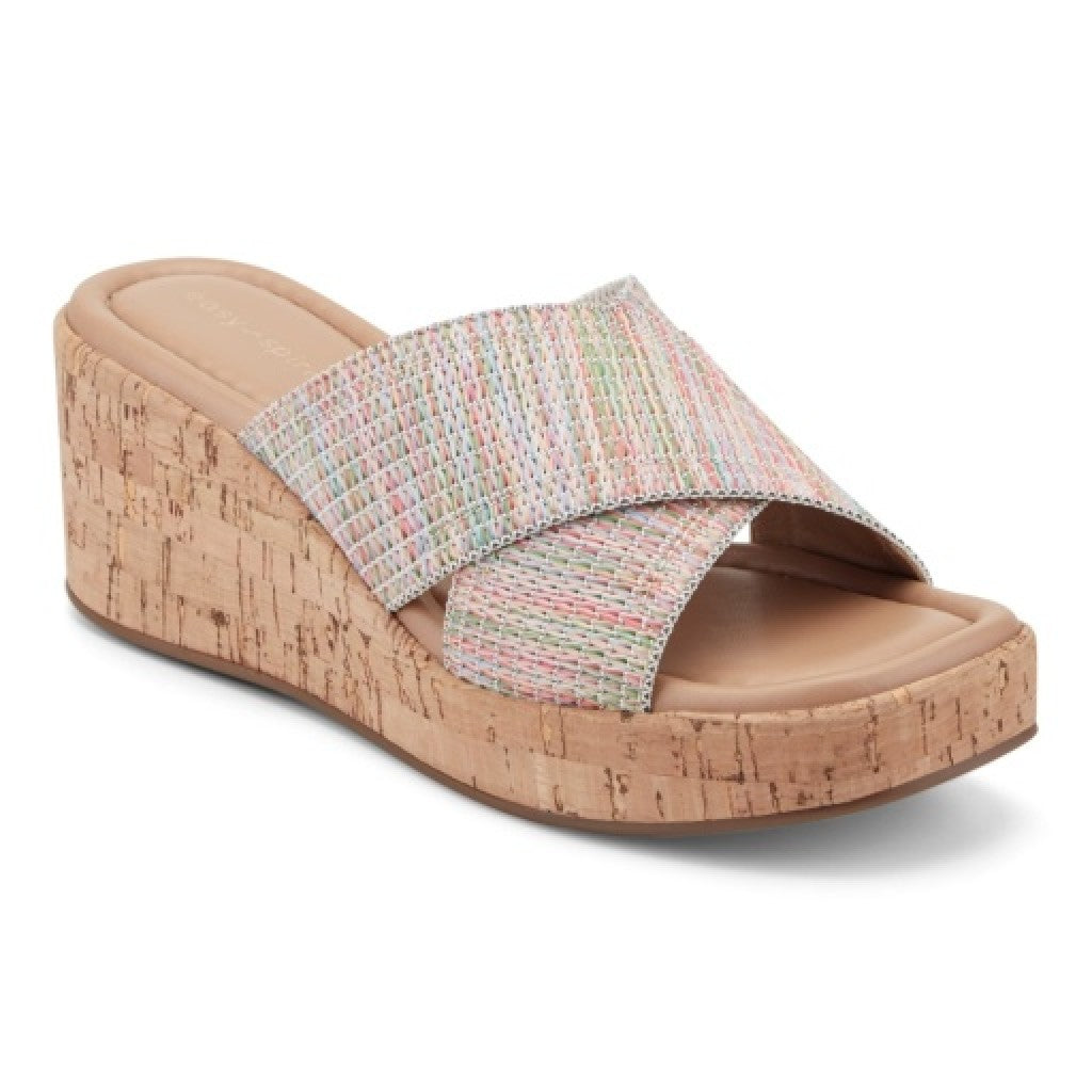 Easy Spirit Fawn Cushioned Slip-On Wedge Women's Wedge Sandal - Light Pink - 1