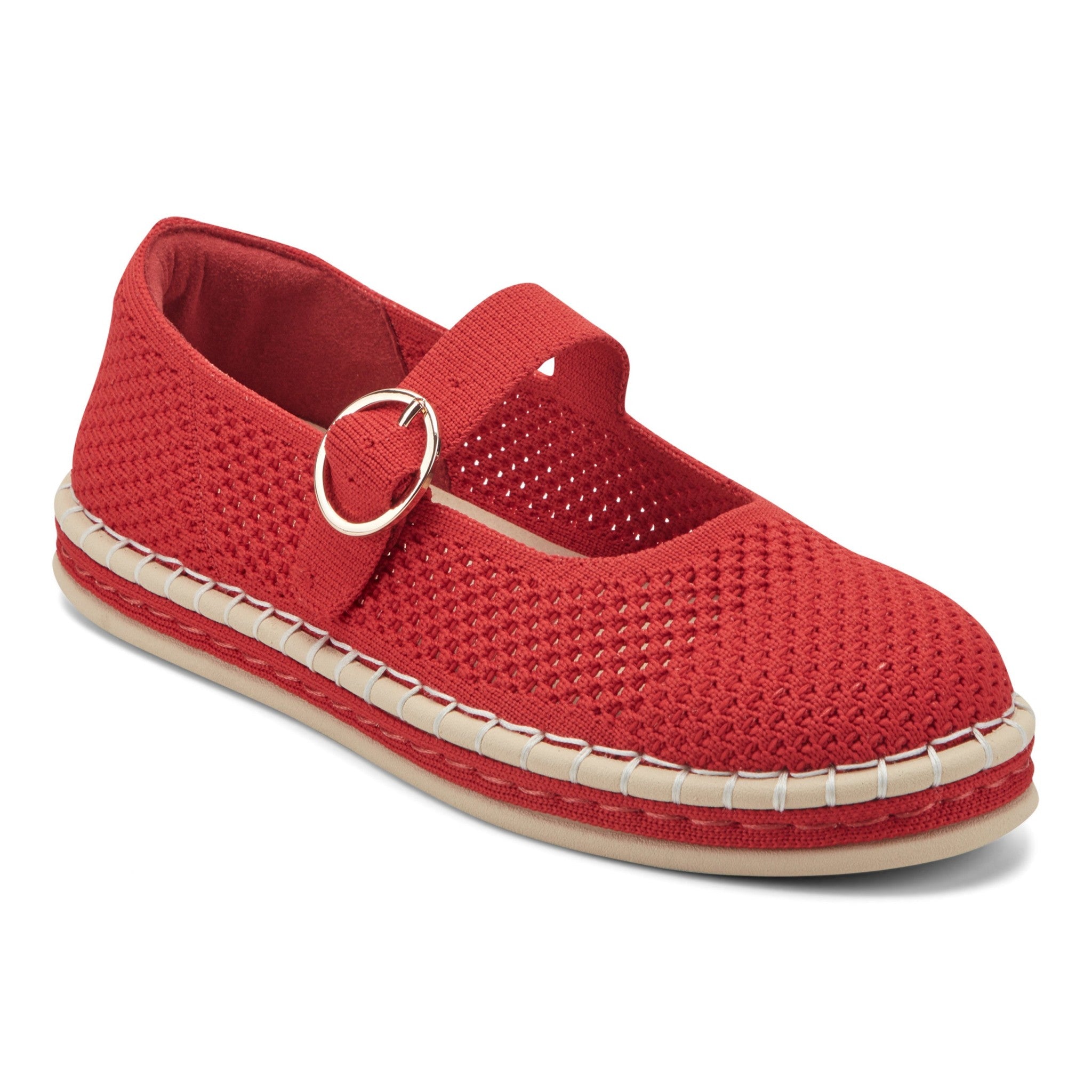 Easy Spirit Francene Cushioned Arch-Support Women's Mary Jane - Medium Red - 2