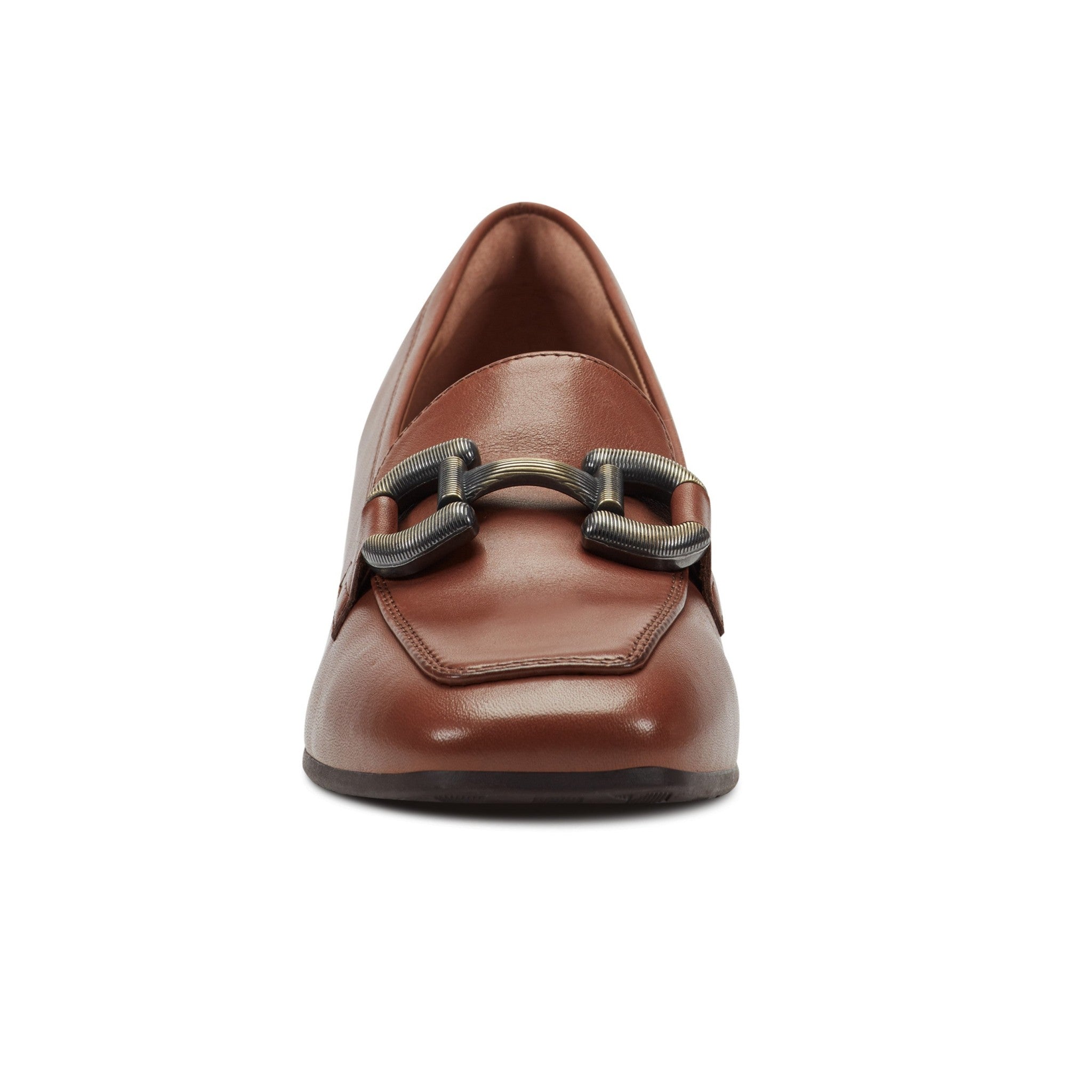 Easy Spirit Franny Dress Cushioned Women's Loafer - Brown Leather - 3