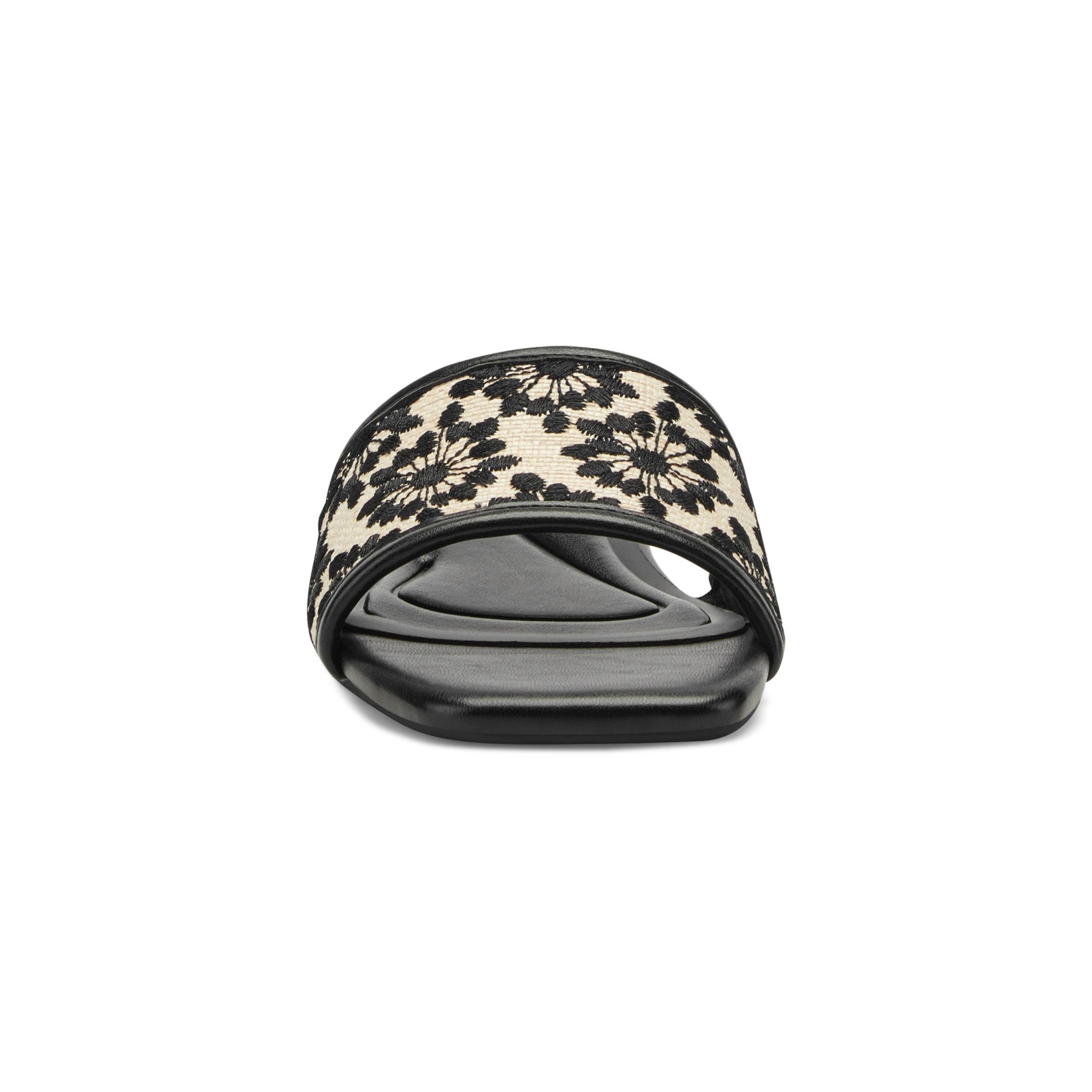 Easy Spirit Gianina Raffia Cushioned Arch-Support Women's Dress Sandal - Black/natural - 3