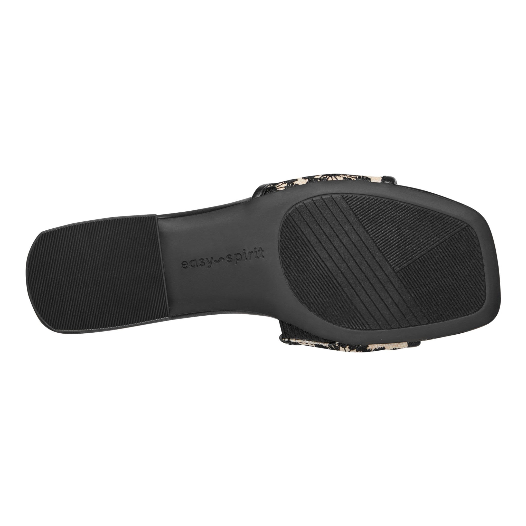 Easy Spirit Gianina Raffia Cushioned Arch-Support Women's Dress Sandal - Black/natural - 6