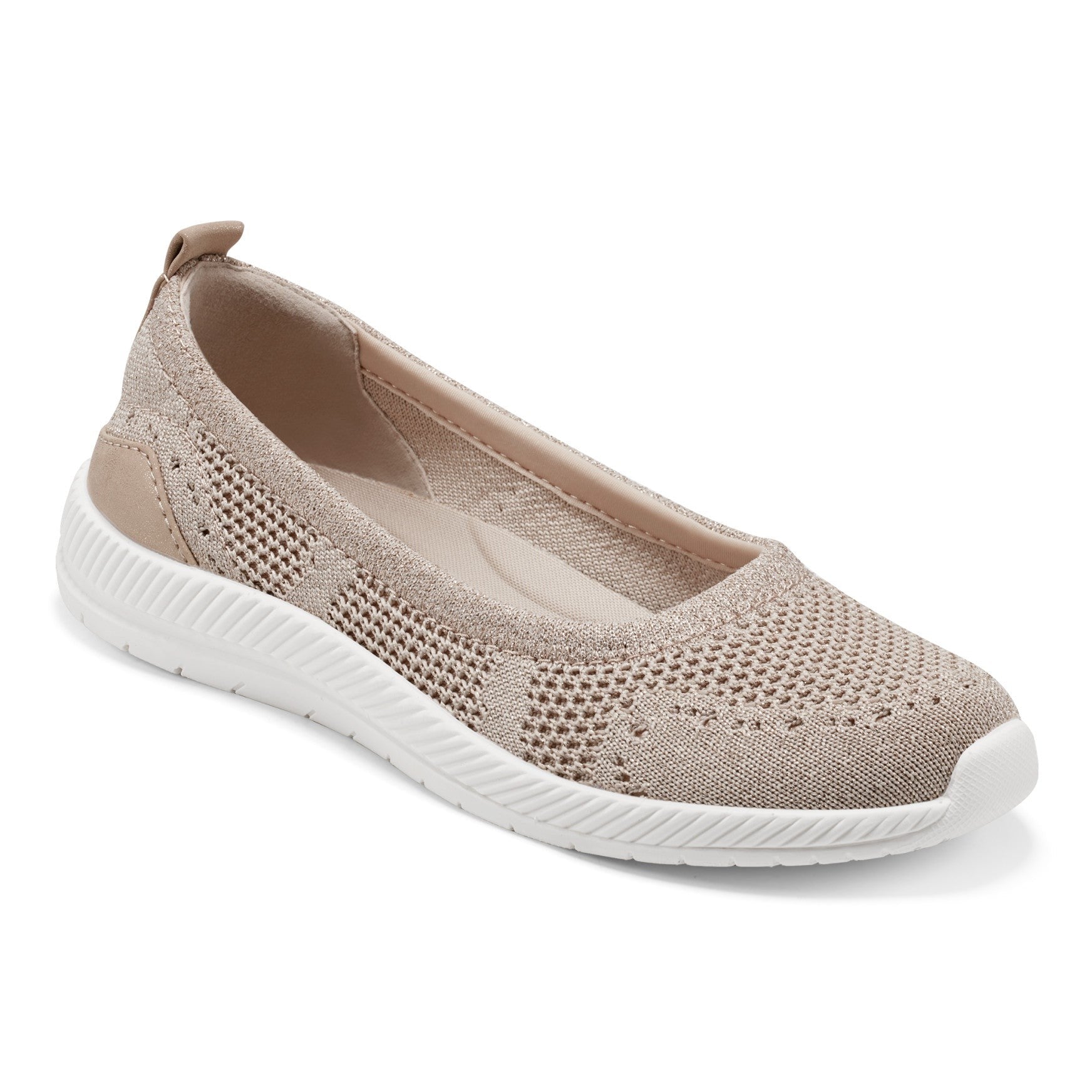 Easy Spirit Glitz Walking Athletic Cushioned Arch-Support Women's Walking Shoe - Gold Knit - 2