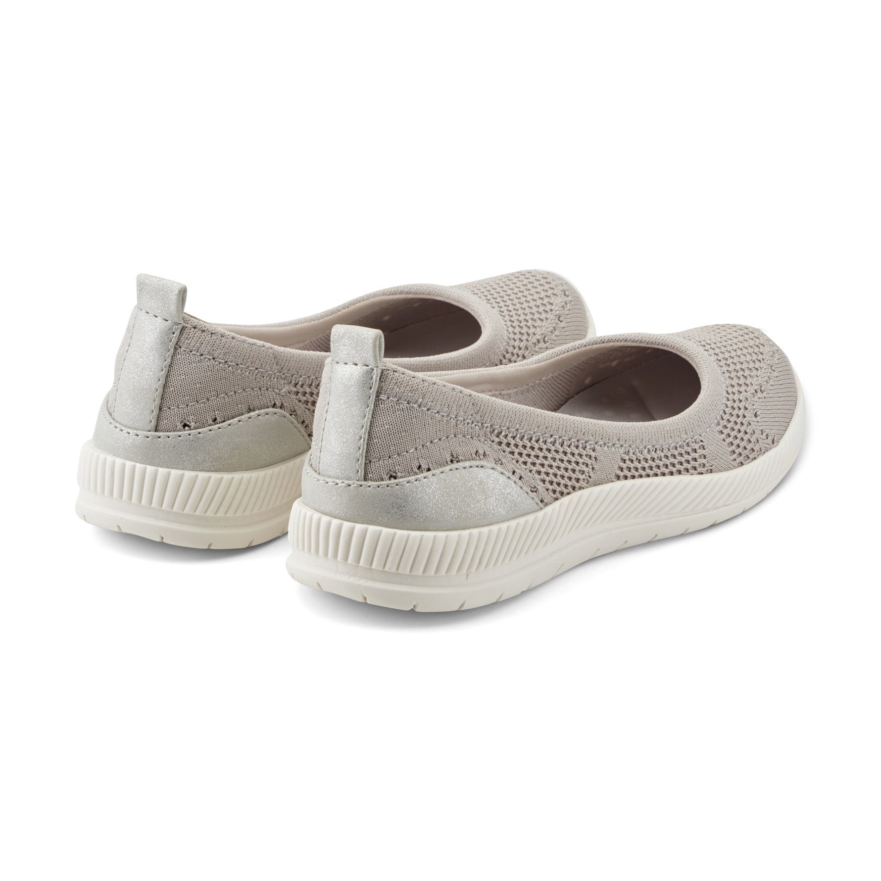 Easy Spirit Glitz Walking Athletic Cushioned Arch-Support Women's Walking Shoe - Taupe Knit - 3
