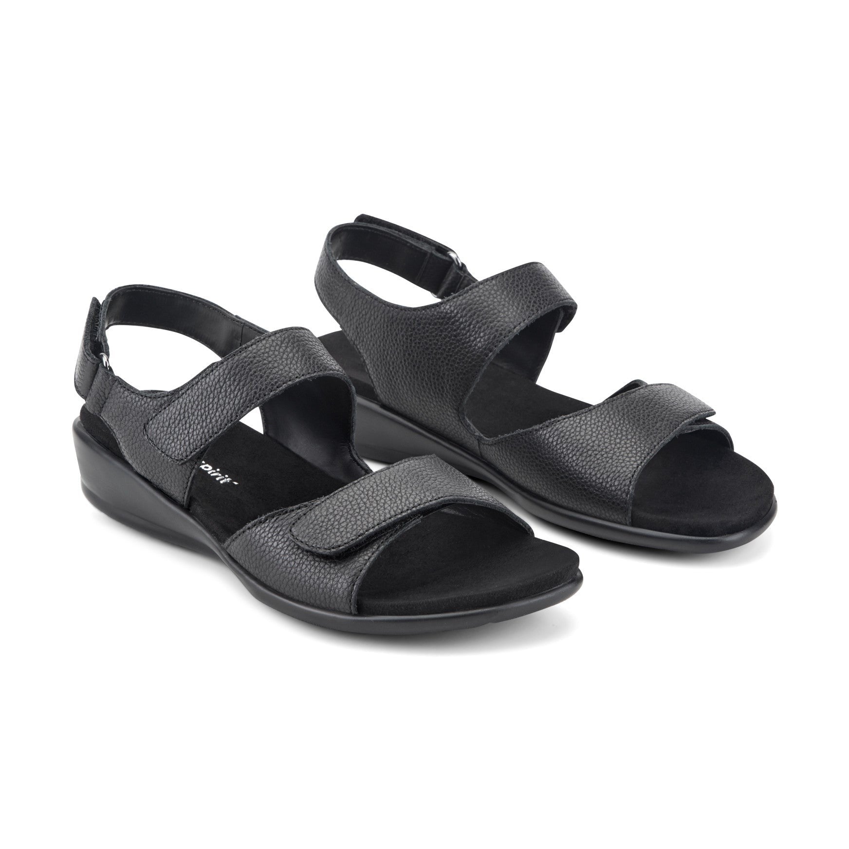 Easy Spirit Hartwell Cushioned Arch Support Women's Sandal - Black Leather - 2