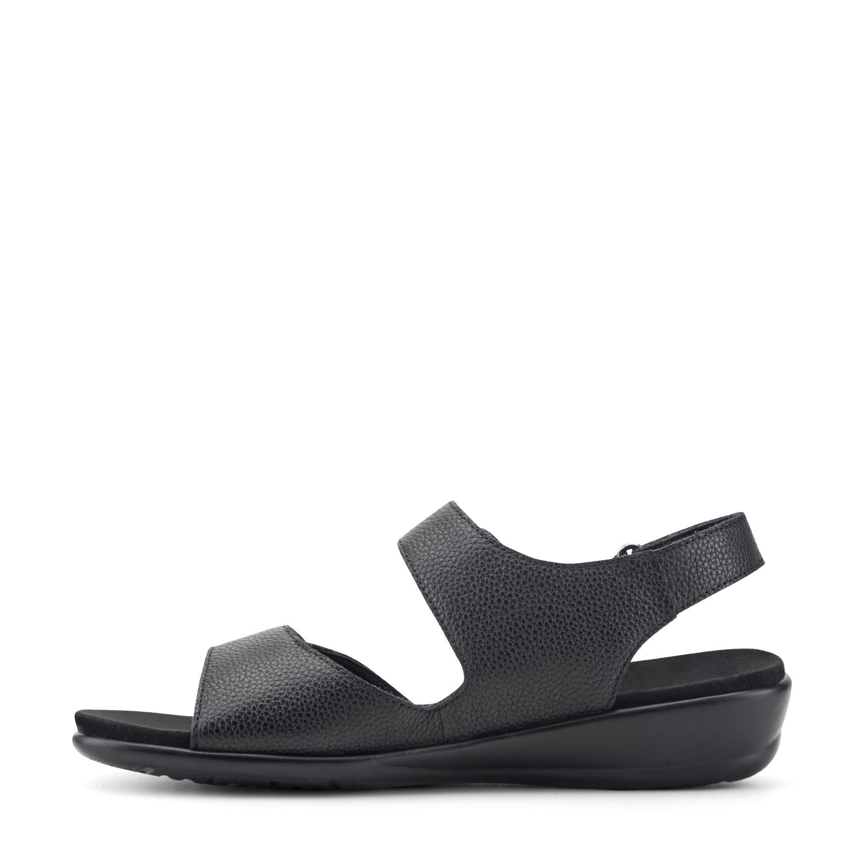 Easy Spirit Hartwell Cushioned Arch Support Women's Sandal - Black Leather - 4