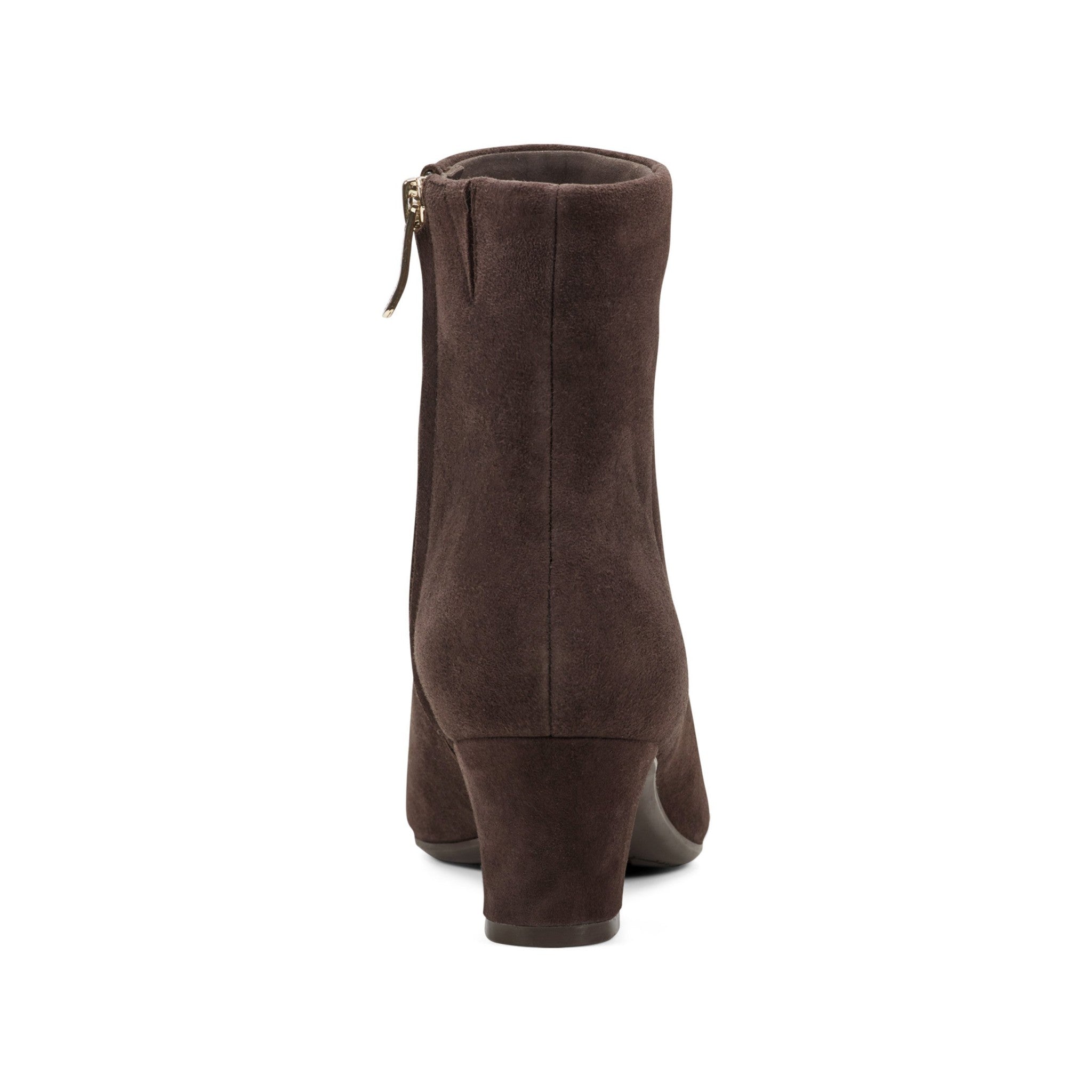 Easy Spirit Isra Cushioned Arch-Support Pointed Women's Bootie - Dark Brown Suede - 4