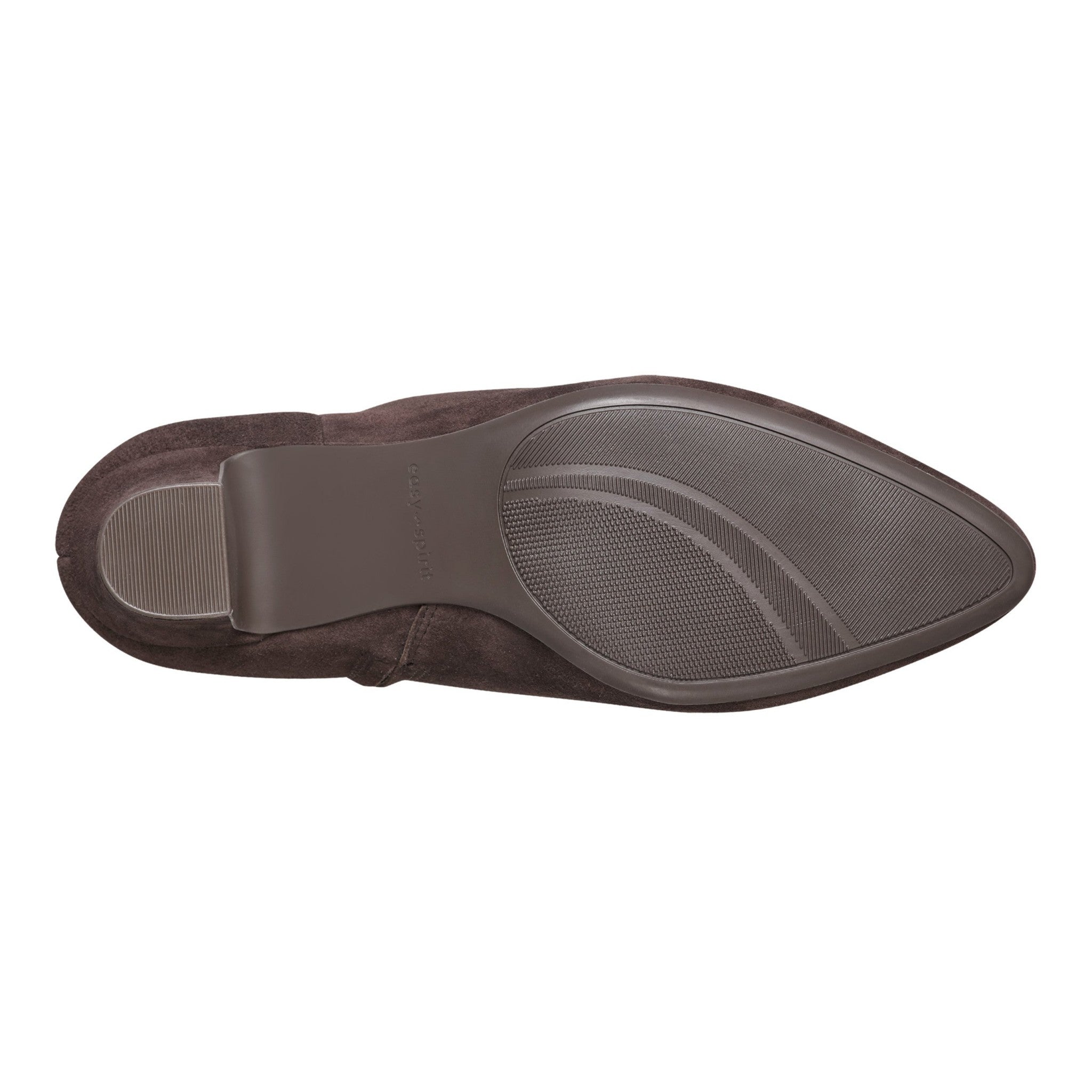 Easy Spirit Isra Cushioned Arch-Support Pointed Women's Bootie - Dark Brown Suede - 6