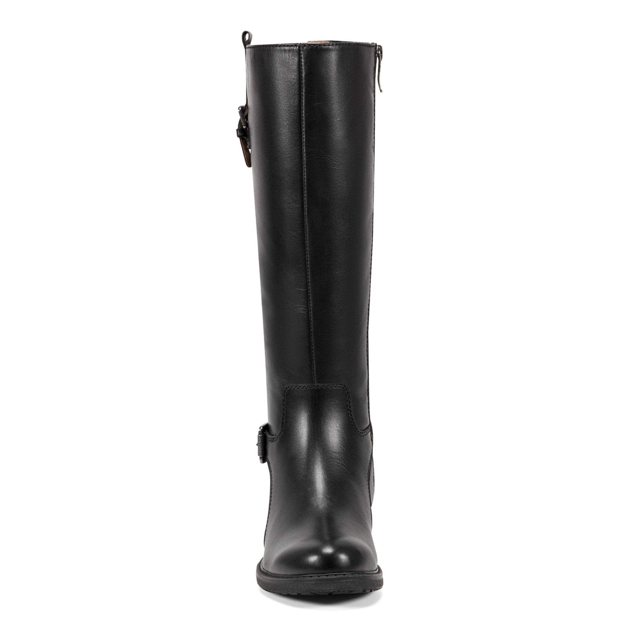 Easy Spirit Jackie Tall Shaft Cushioned Arch Support Wide Calf Women's Boot - Black Leather/elastic - 3