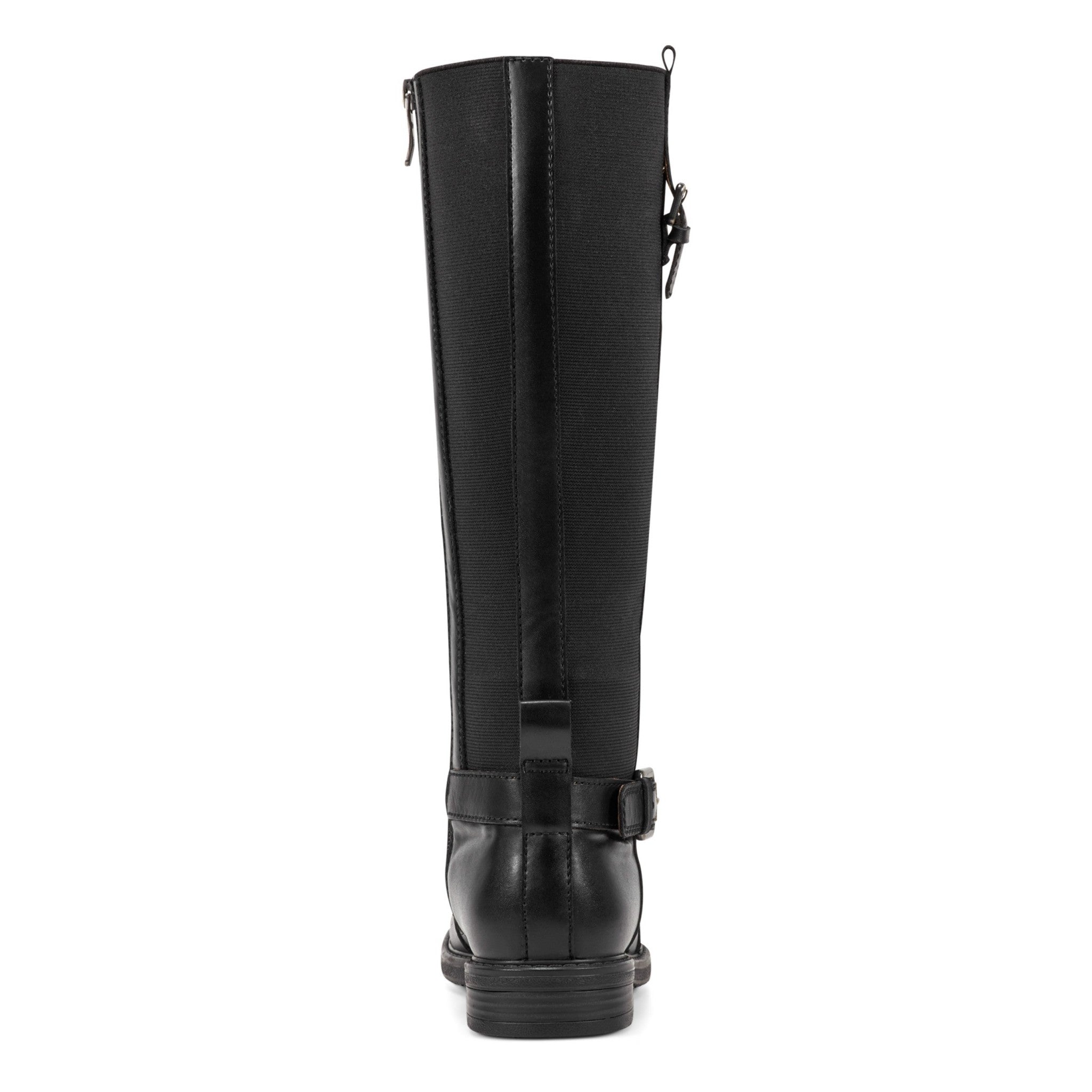 Easy Spirit Jackie Tall Shaft Cushioned Arch Support Wide Calf Women's Boot - Black Leather/elastic - 4