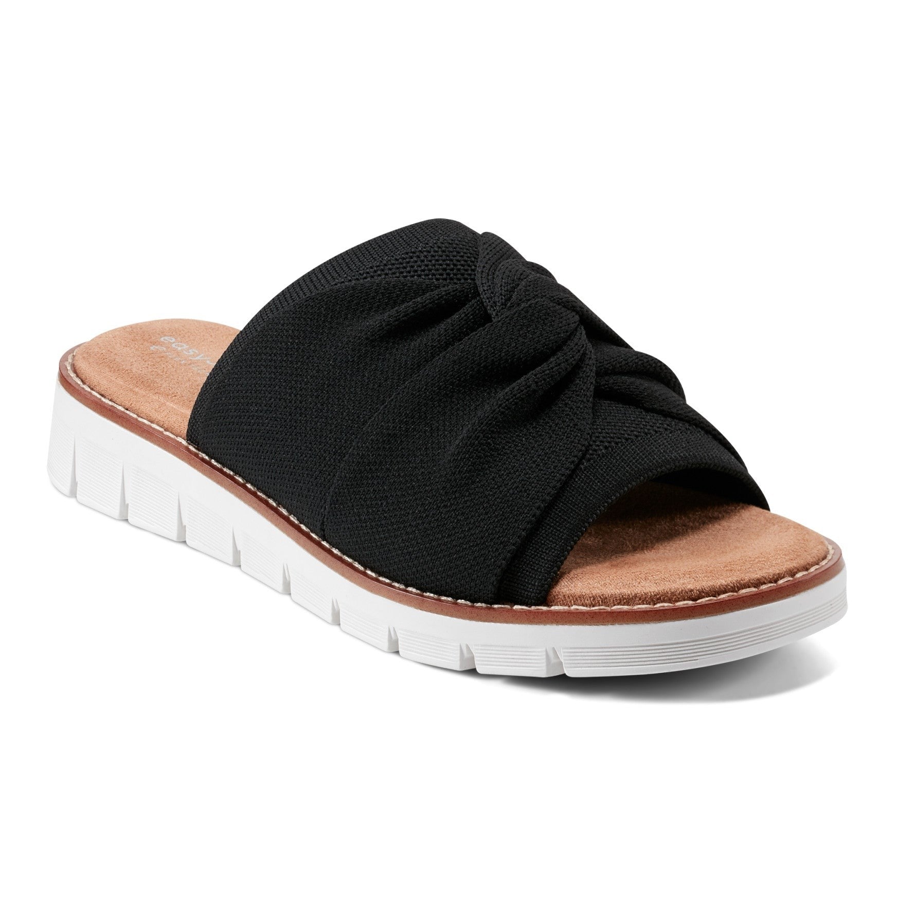 Easy Spirit Josy Knotted Cushioned Arch-Support Slide Women's Slide Sandal - Black - 2