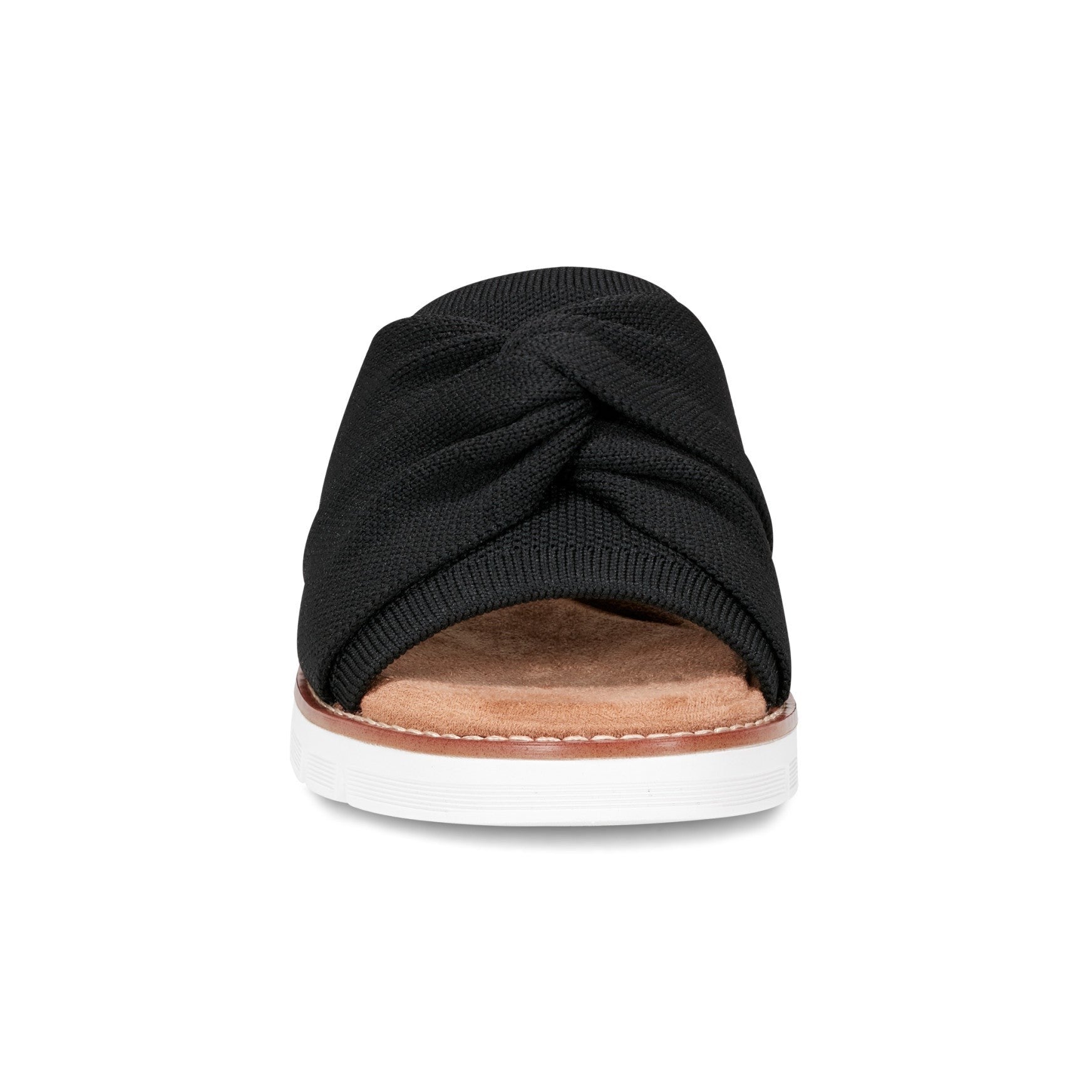 Easy Spirit Josy Knotted Cushioned Arch-Support Slide Women's Slide Sandal - Black - 3
