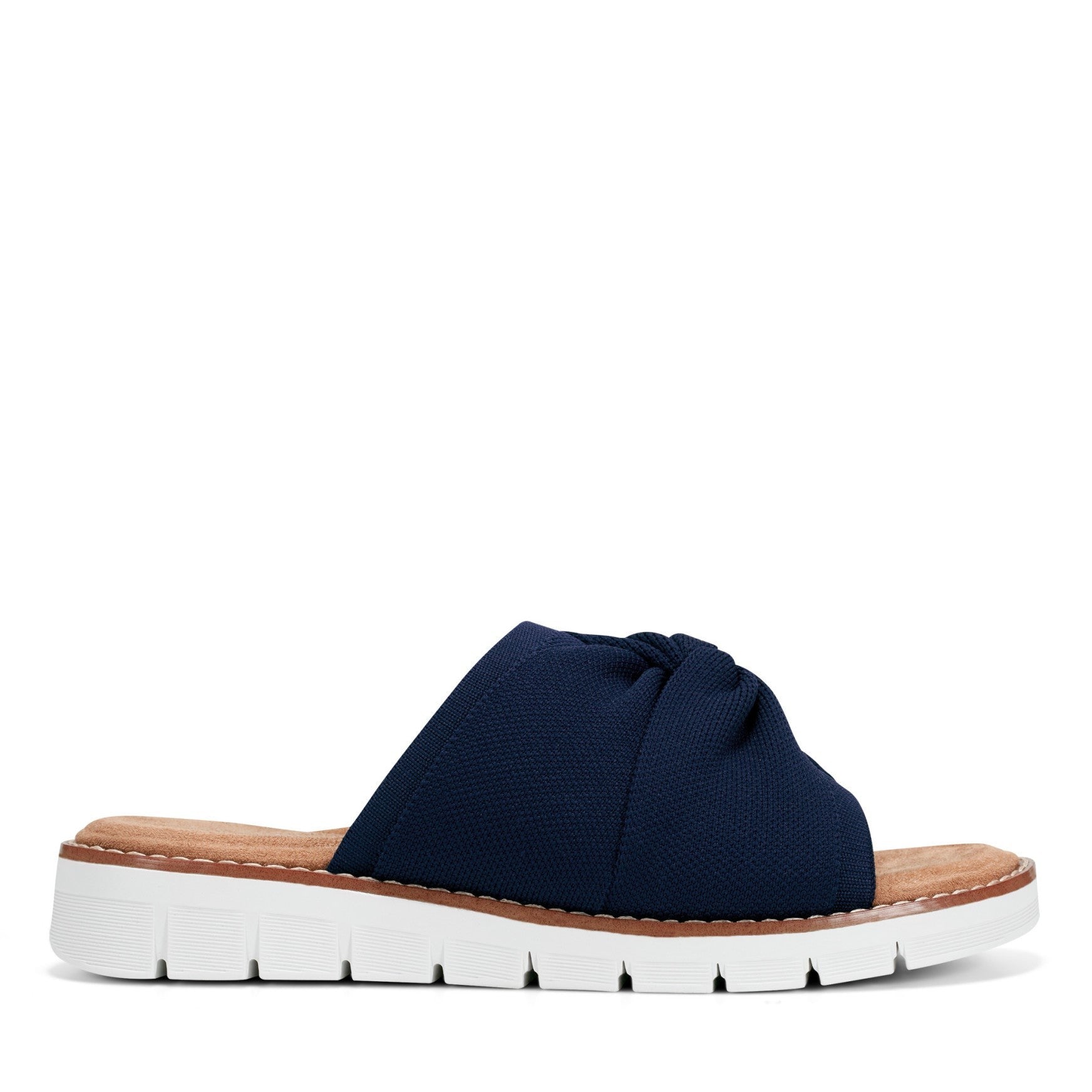 Easy Spirit Josy Knotted Cushioned Arch-Support Slide Women's Slide Sandal - Navy - 1