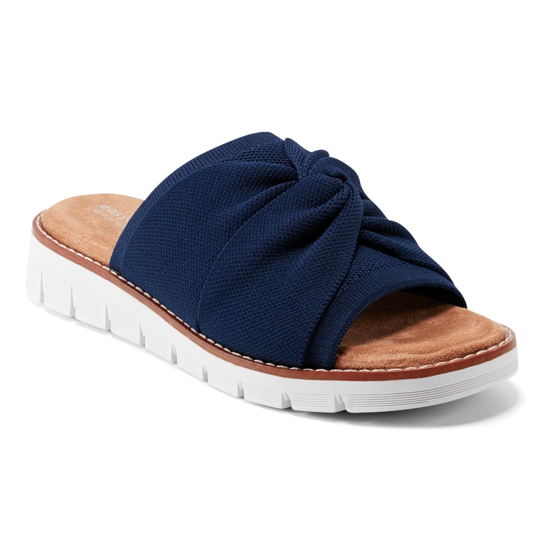 Easy Spirit Josy Knotted Cushioned Arch-Support Slide Women's Slide Sandal - Navy - 2