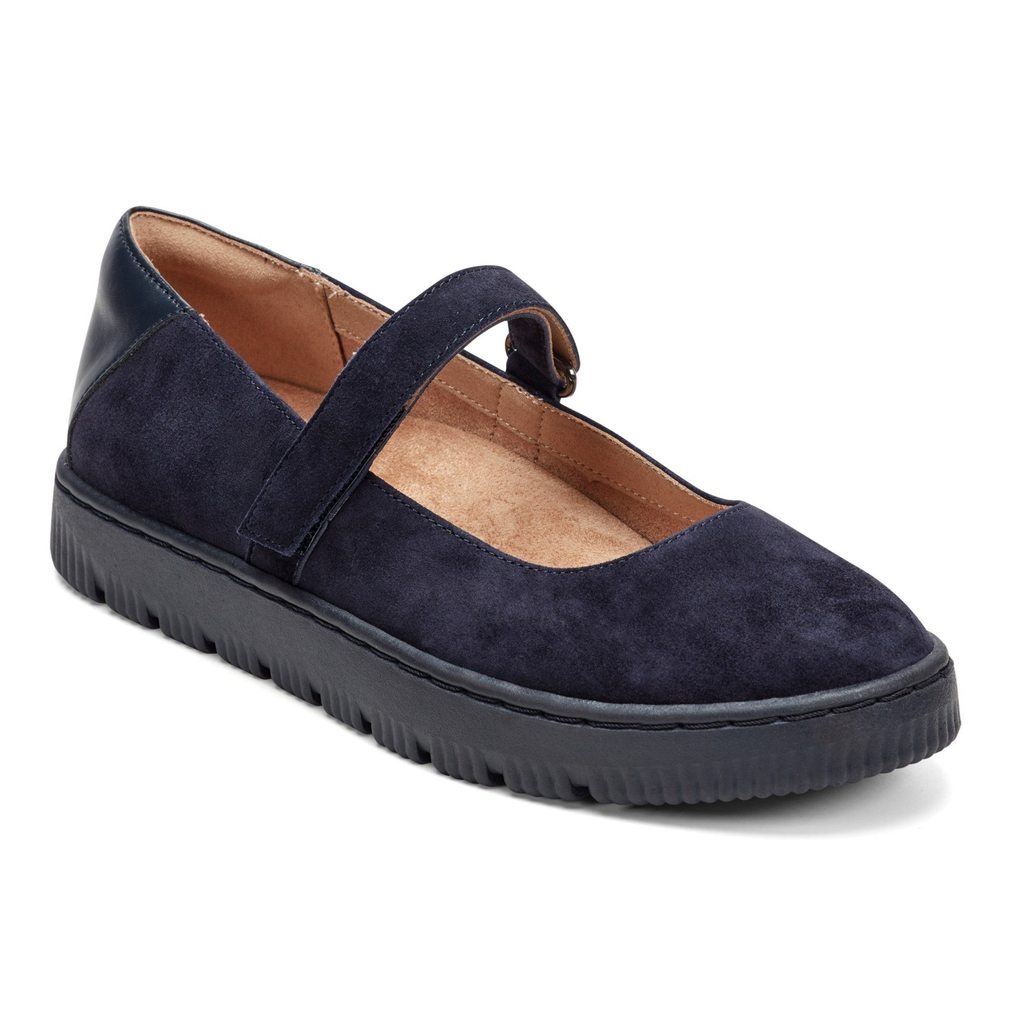Easy Spirit Kyliee Mary Jane Cushioned Arch Support Women's Mary Jane - Navy Suede - 2