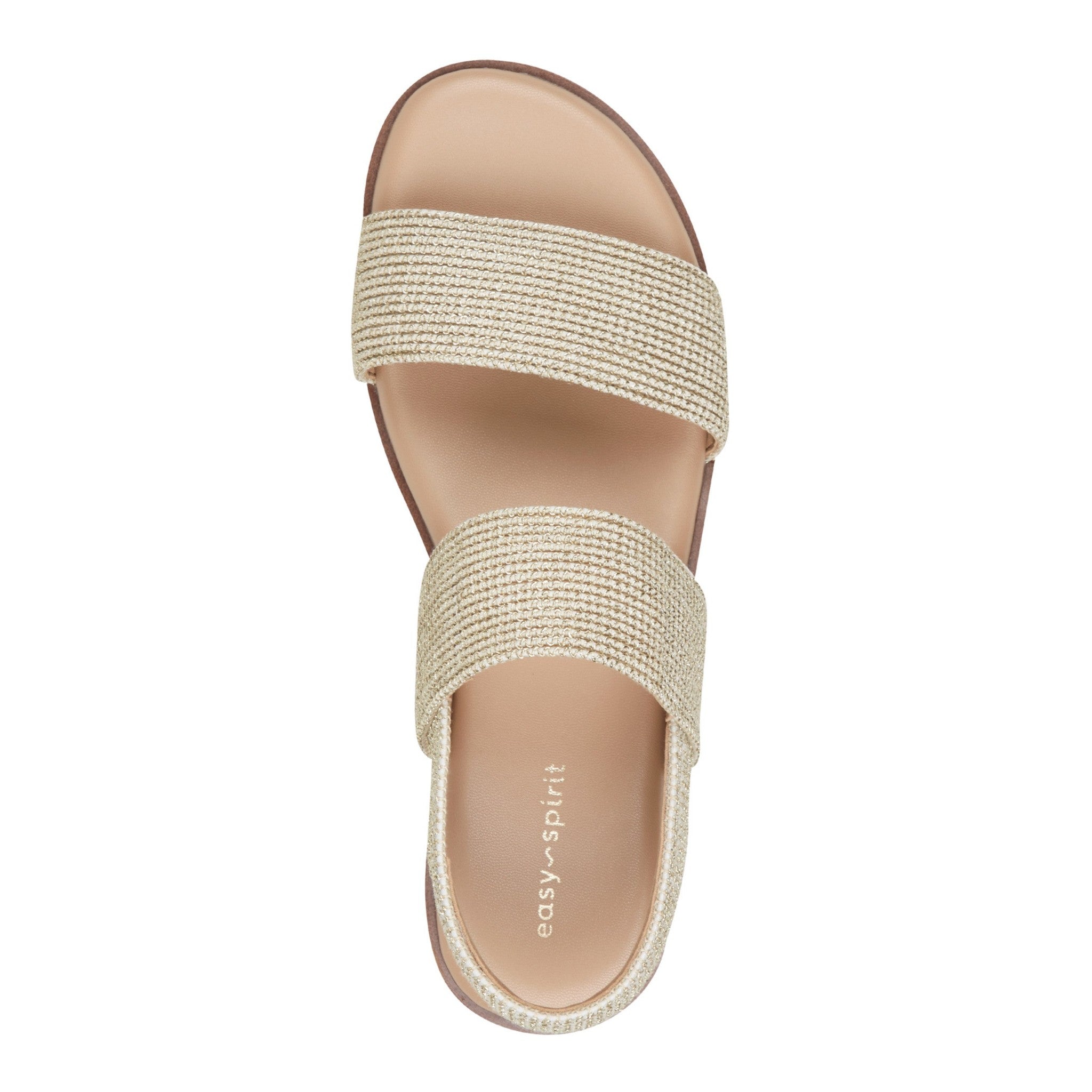 Easy Spirit Lana Cushioned Slingback with Arch Support Women's Flat Sandal - Gold - 5
