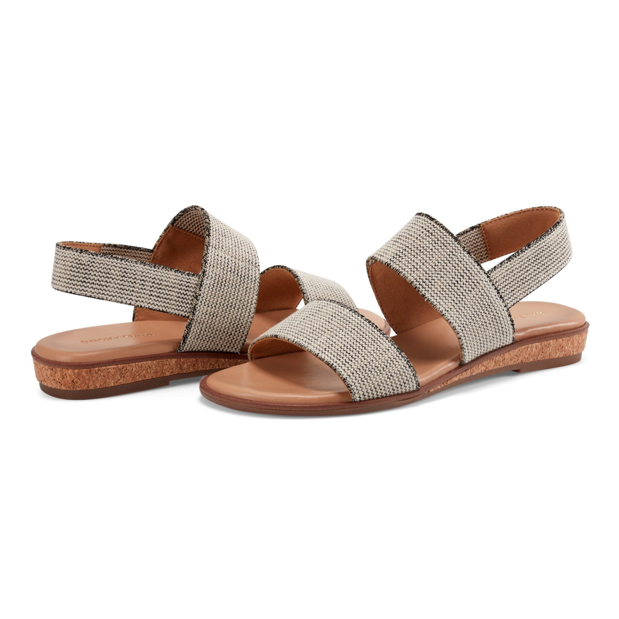 Easy Spirit Lana Cushioned Slingback with Arch Support Women's Flat Sandal - Light Natural - 7
