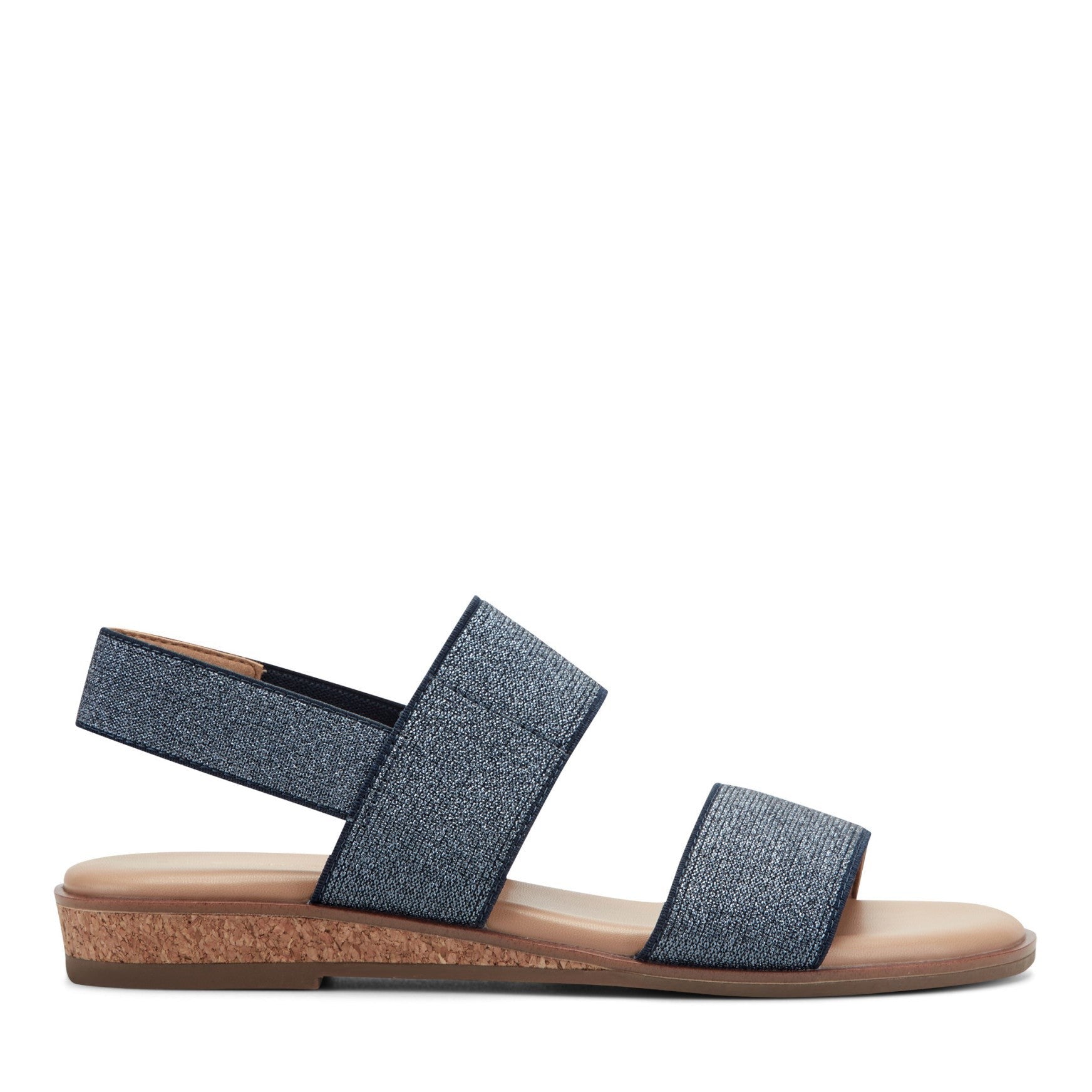 Easy Spirit Lana Cushioned Slingback with Arch Support Women's Flat Sandal - Navy - 1