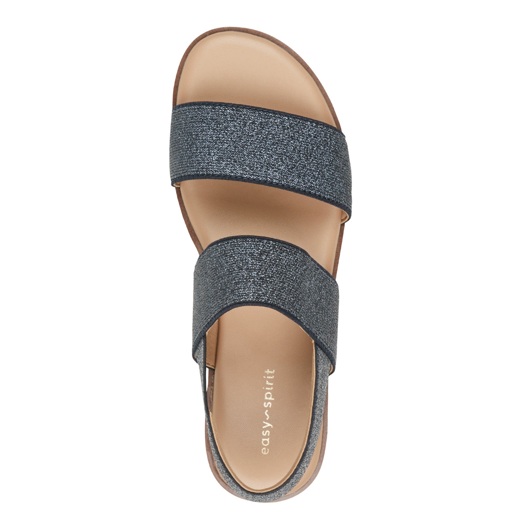 Easy Spirit Lana Cushioned Slingback with Arch Support Women's Flat Sandal - Navy - 5