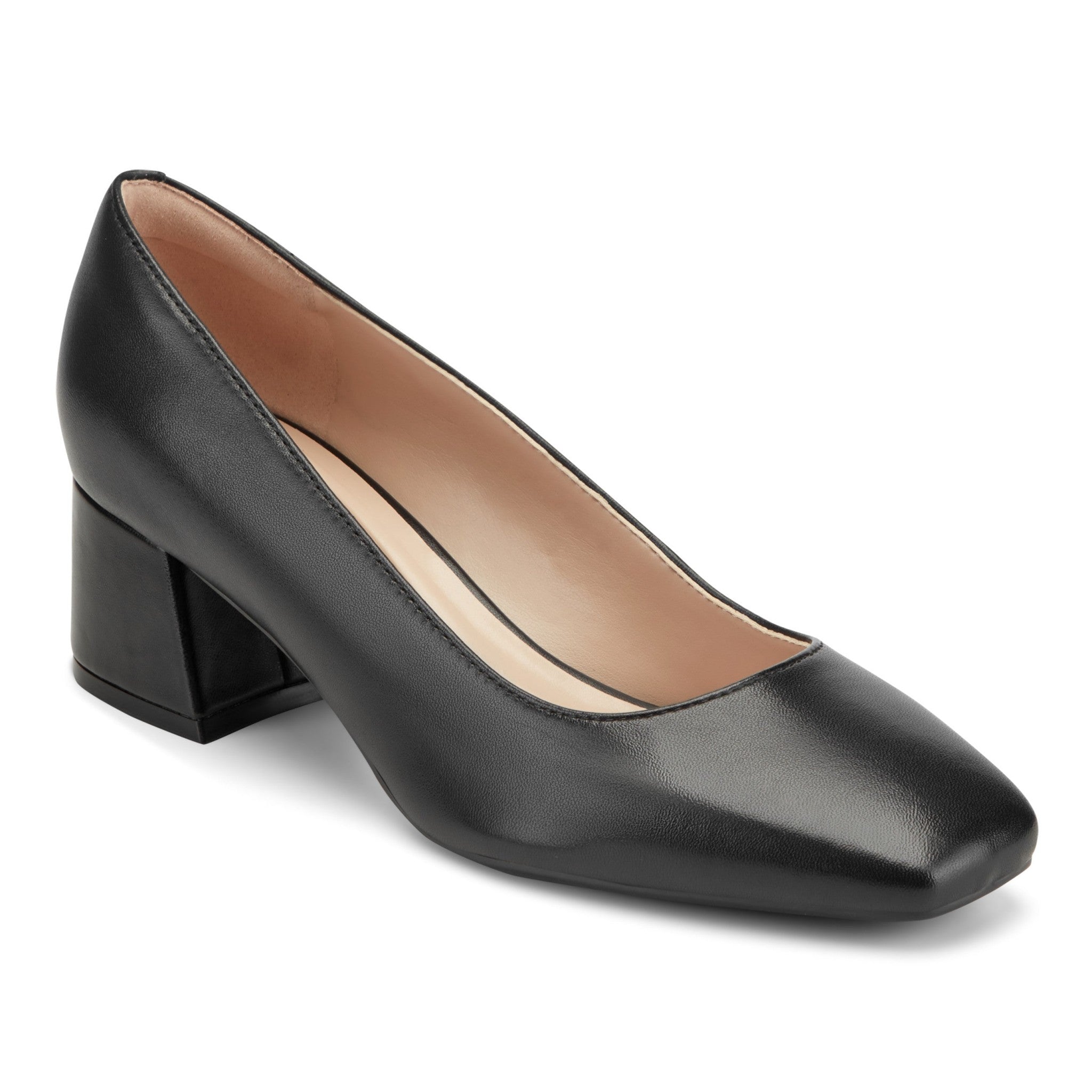 Easy Spirit Marelyn Cushioned Arch Support Women's Dress Pump - Black Leather - 2