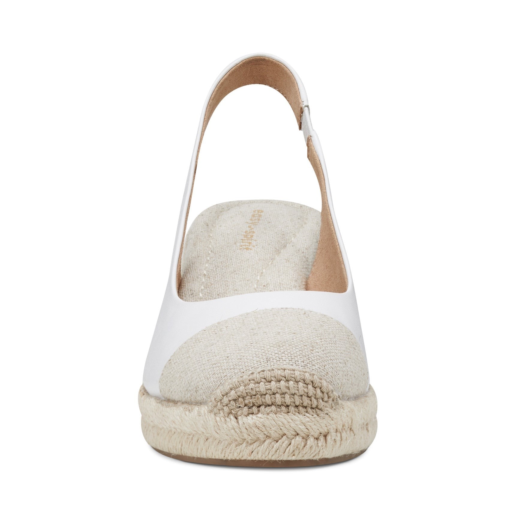 Easy Spirit Margie Cushioned Arch-Support Wedge Women's Sandal - White Leather - 3