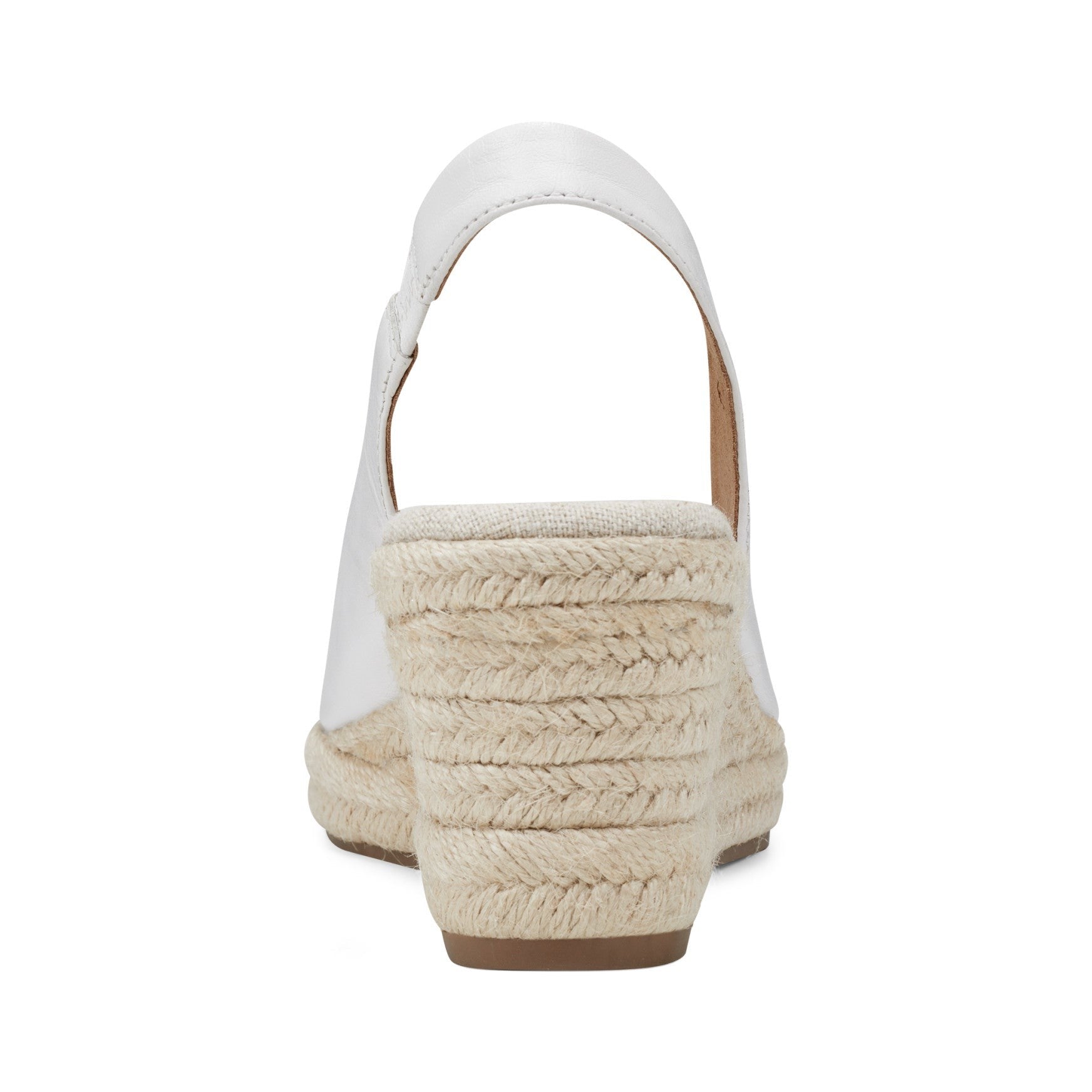 Easy Spirit Margie Cushioned Arch-Support Wedge Women's Sandal - White Leather - 4