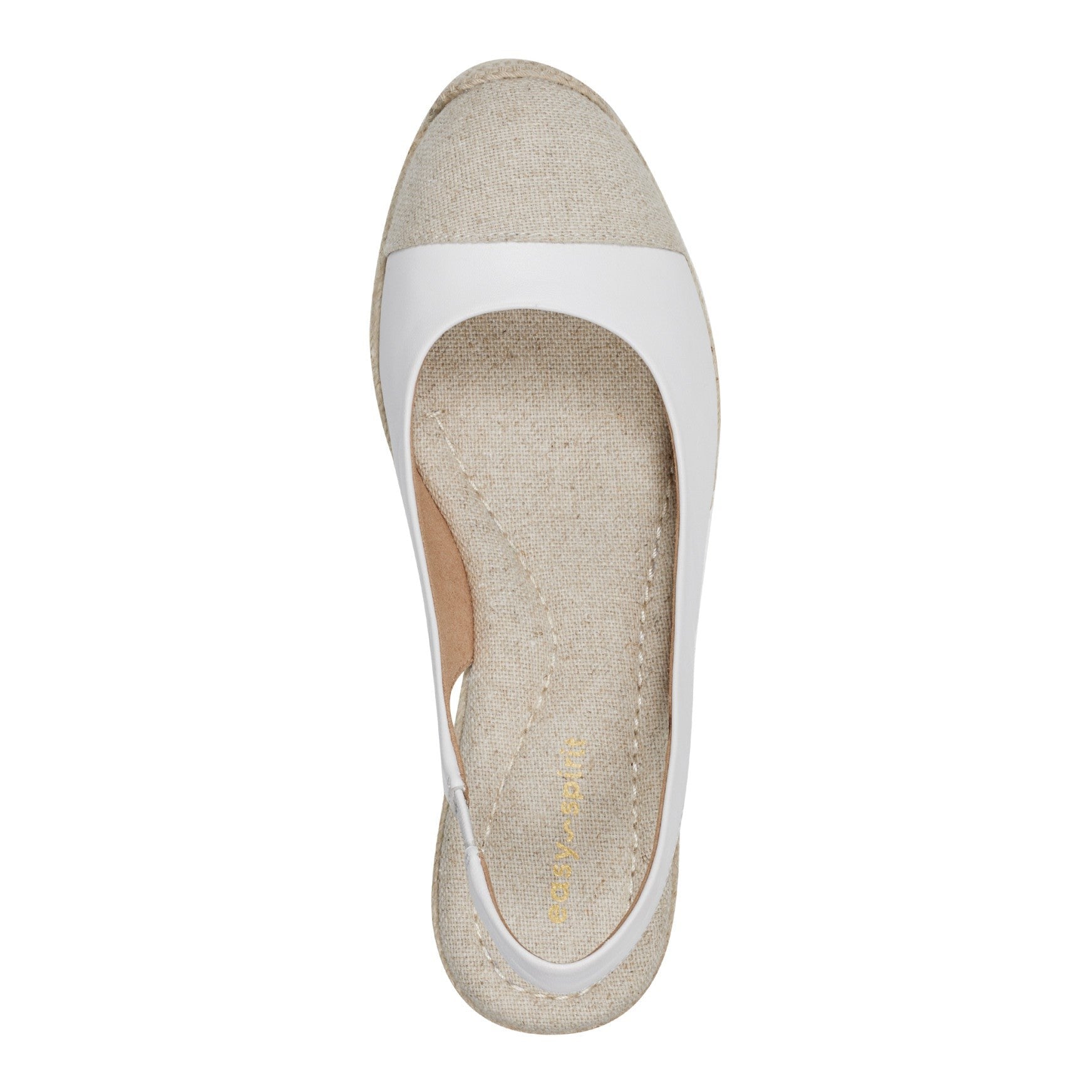 Easy Spirit Margie Cushioned Arch-Support Wedge Women's Sandal - White Leather - 5