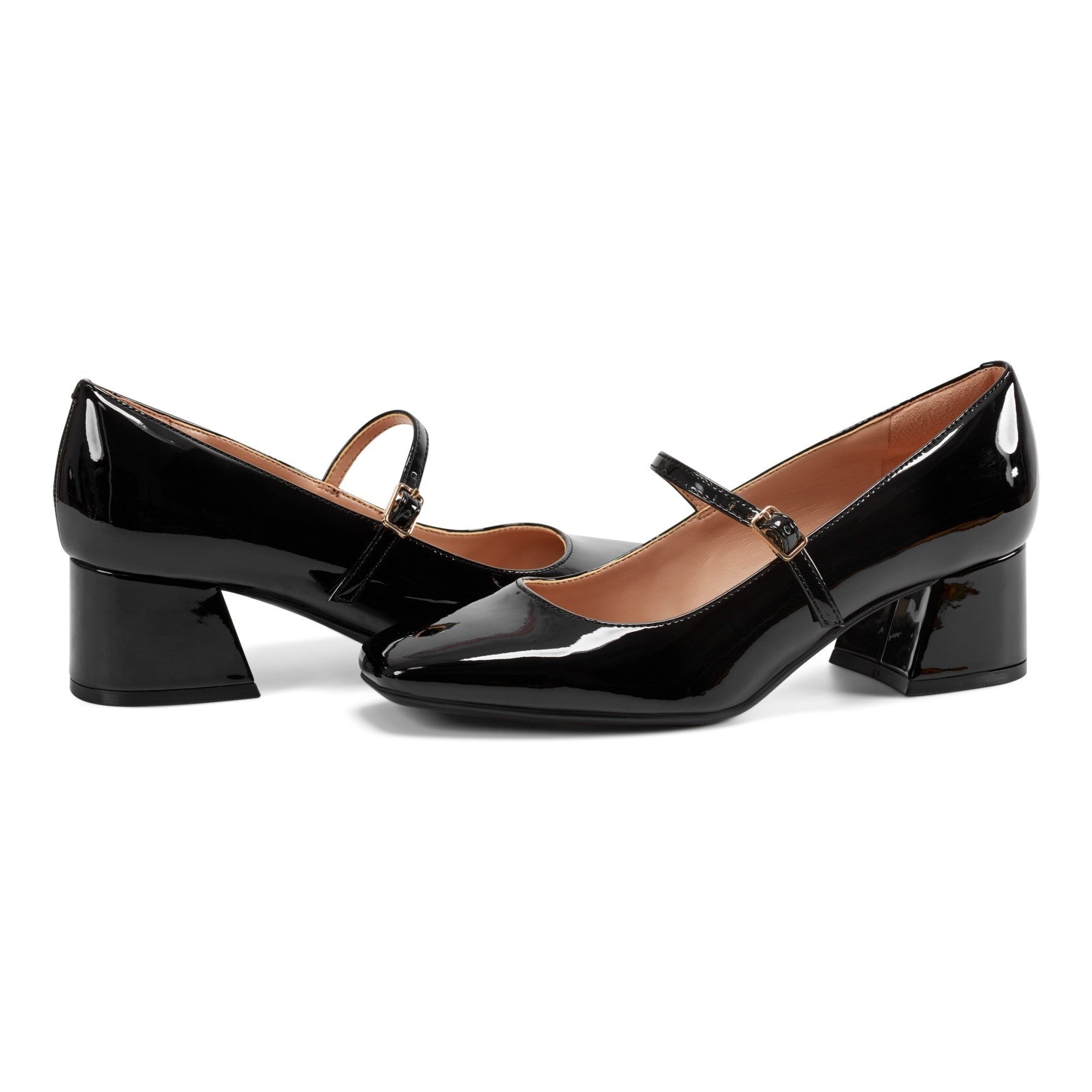 Easy Spirit Marlay Cushioned Arch Support Women's Mary Jane Pump - Black Patent - 7