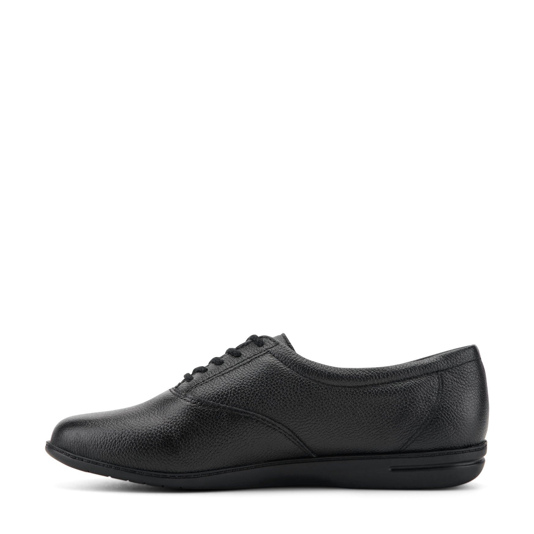 Easy Spirit Motion Leather Oxfords Cushioned Arch Support Women's Athletic Shoe - Black Leather - 4