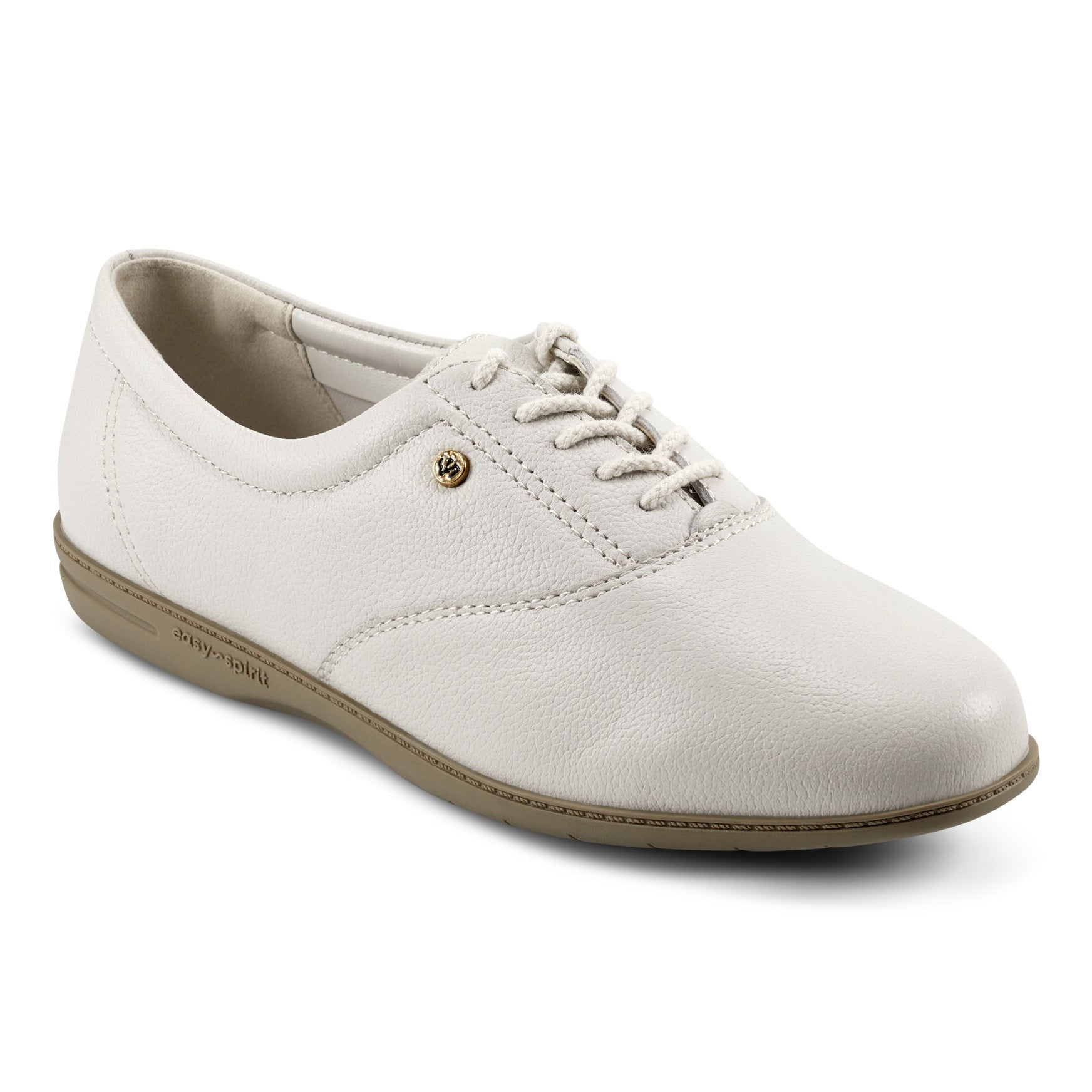 Easy Spirit Motion Leather Oxfords Cushioned Arch Support Women's Athletic Shoe - White Leather - 2