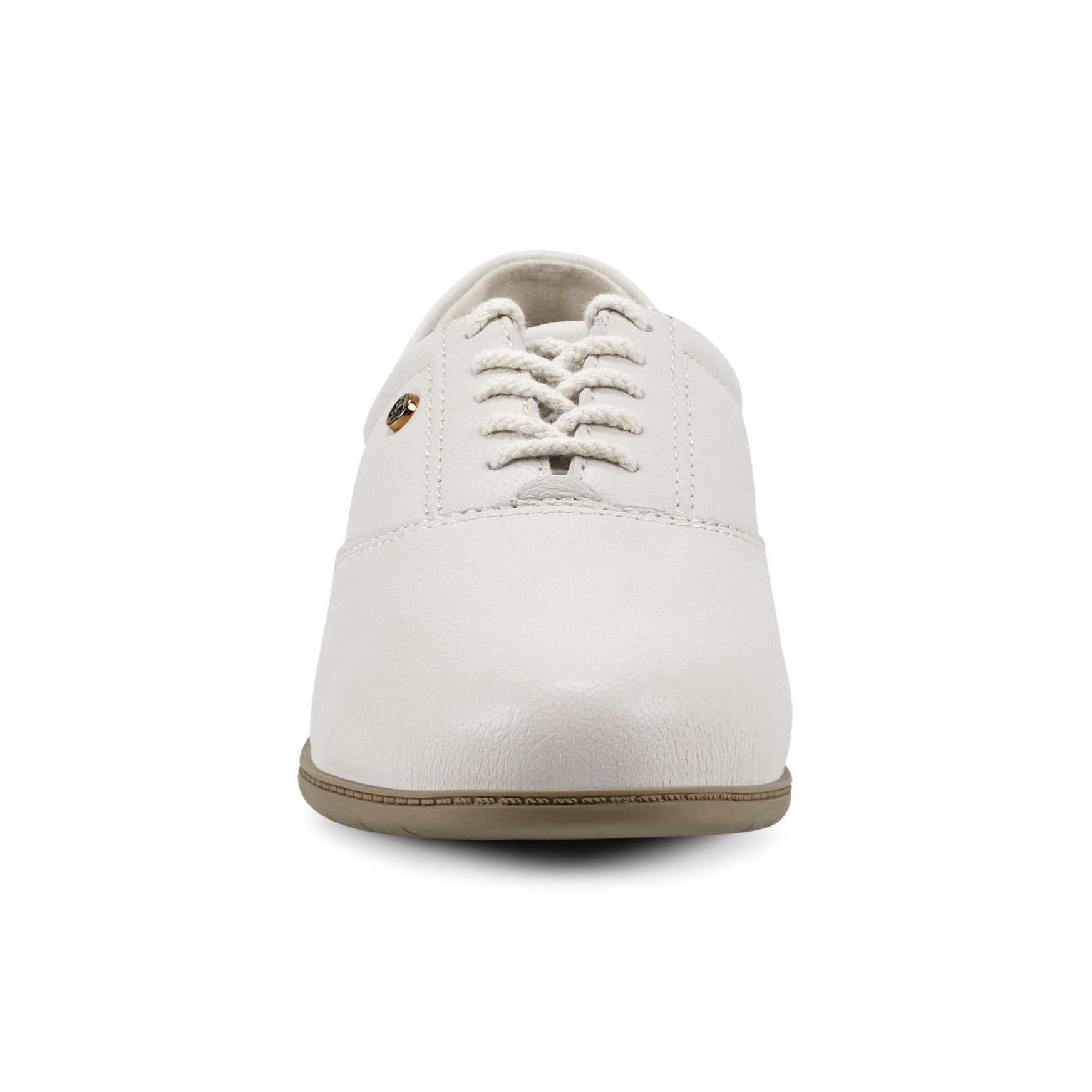 Easy Spirit Motion Leather Oxfords Cushioned Arch Support Women's Athletic Shoe - White Leather - 3