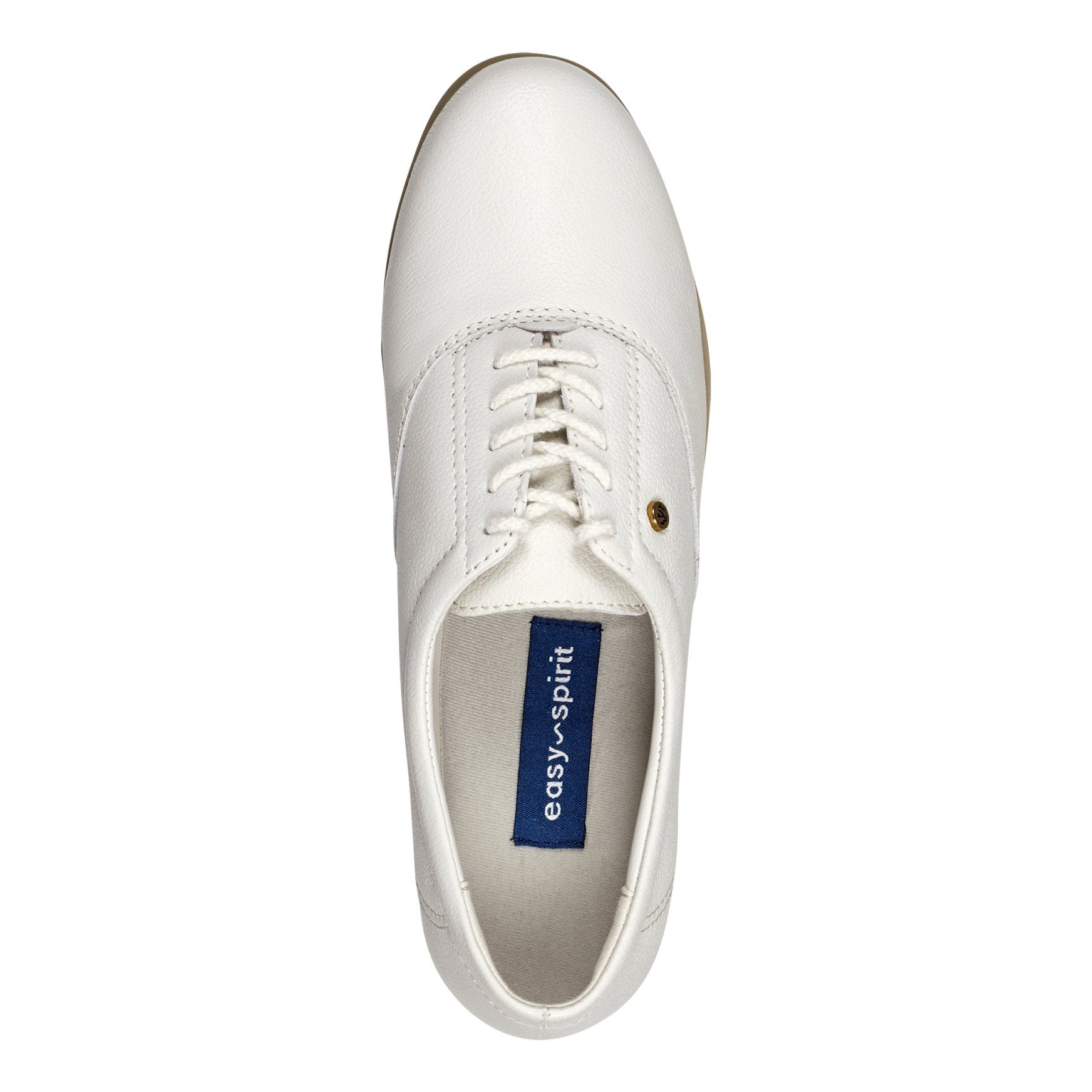 Easy Spirit Motion Leather Oxfords Cushioned Arch Support Women's Athletic Shoe - White Leather - 5